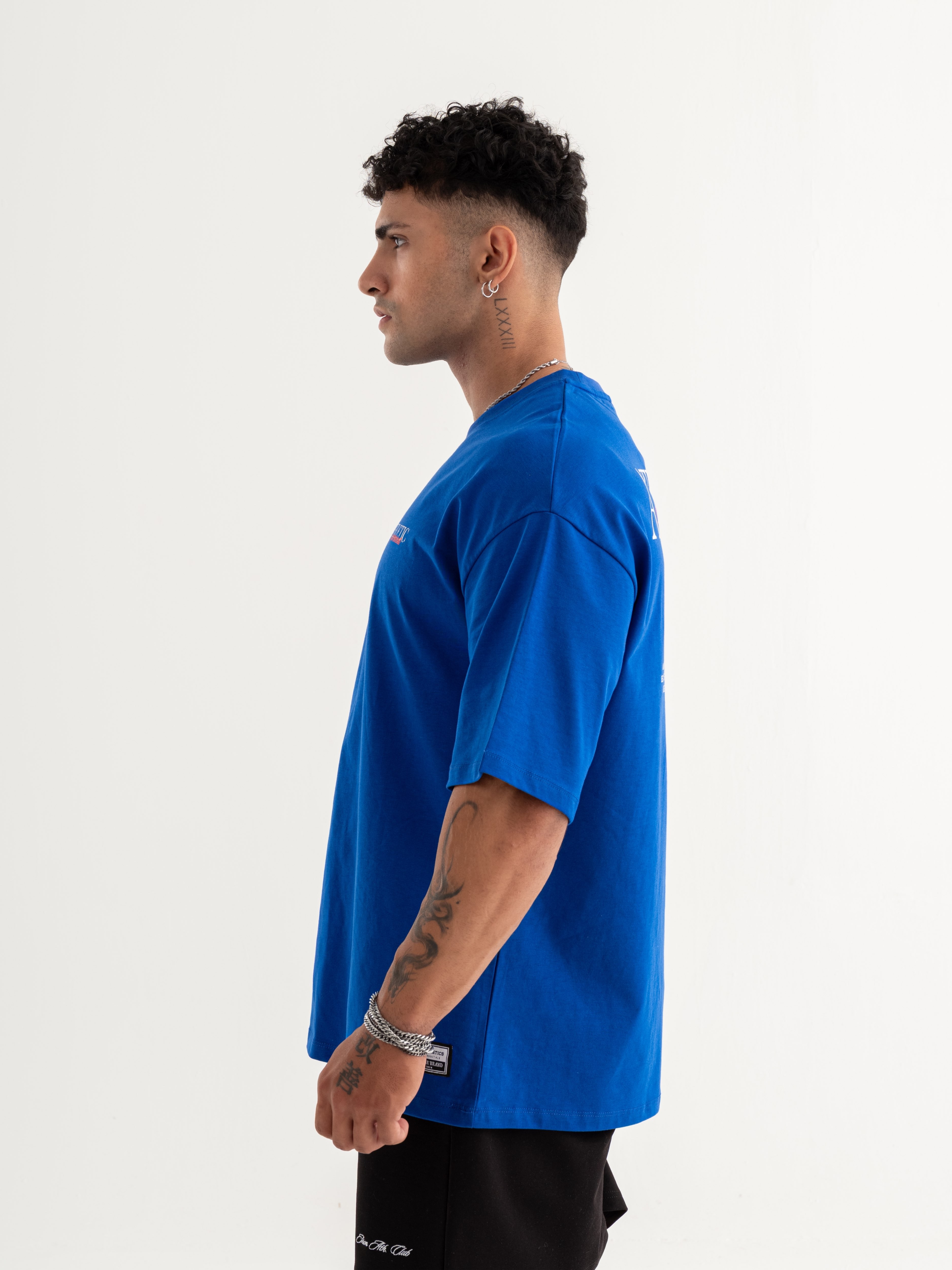Athletic Department Oversize T-shirt - Lapis Mavi