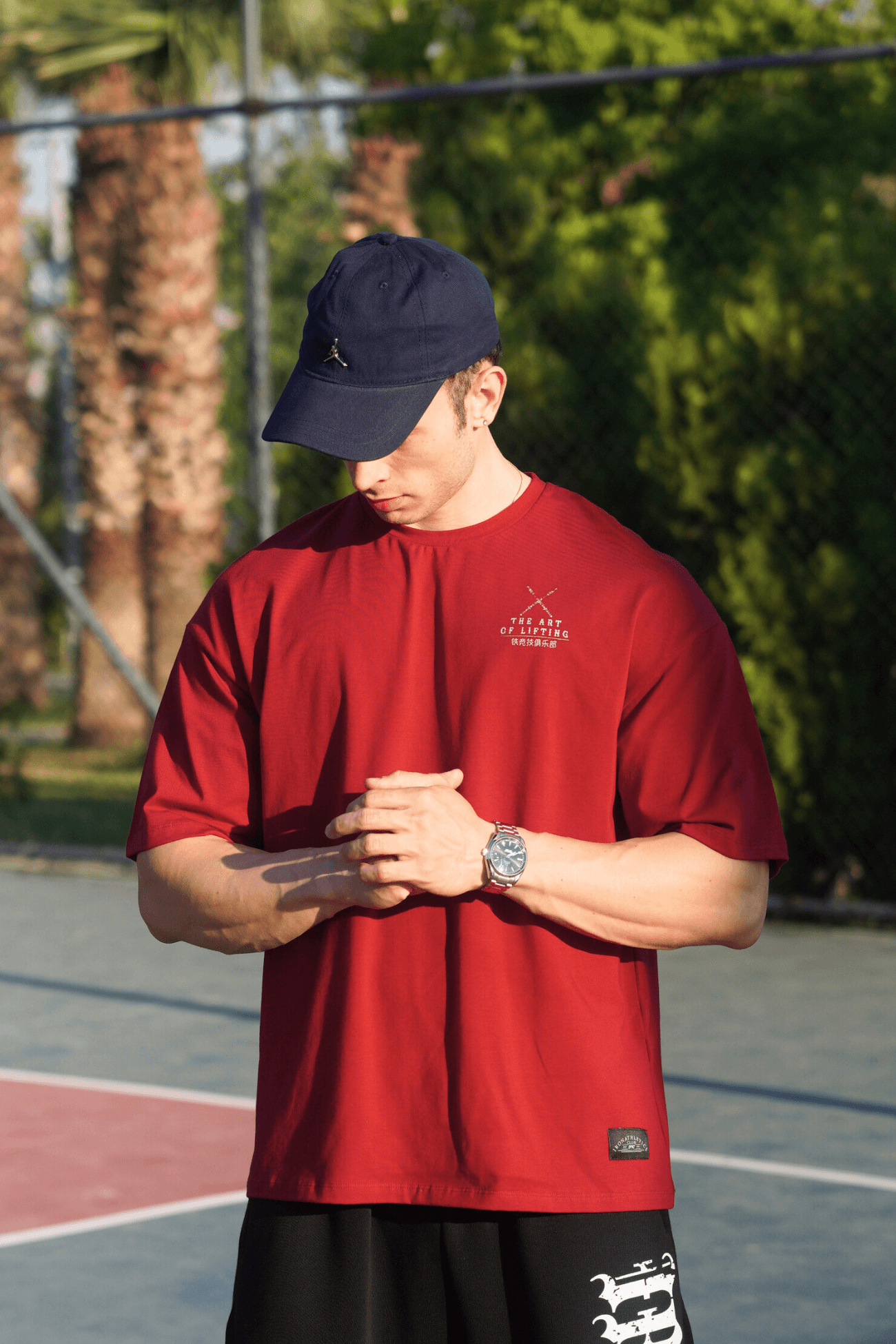 Iron Wings Oversize T-shirt - Bordo