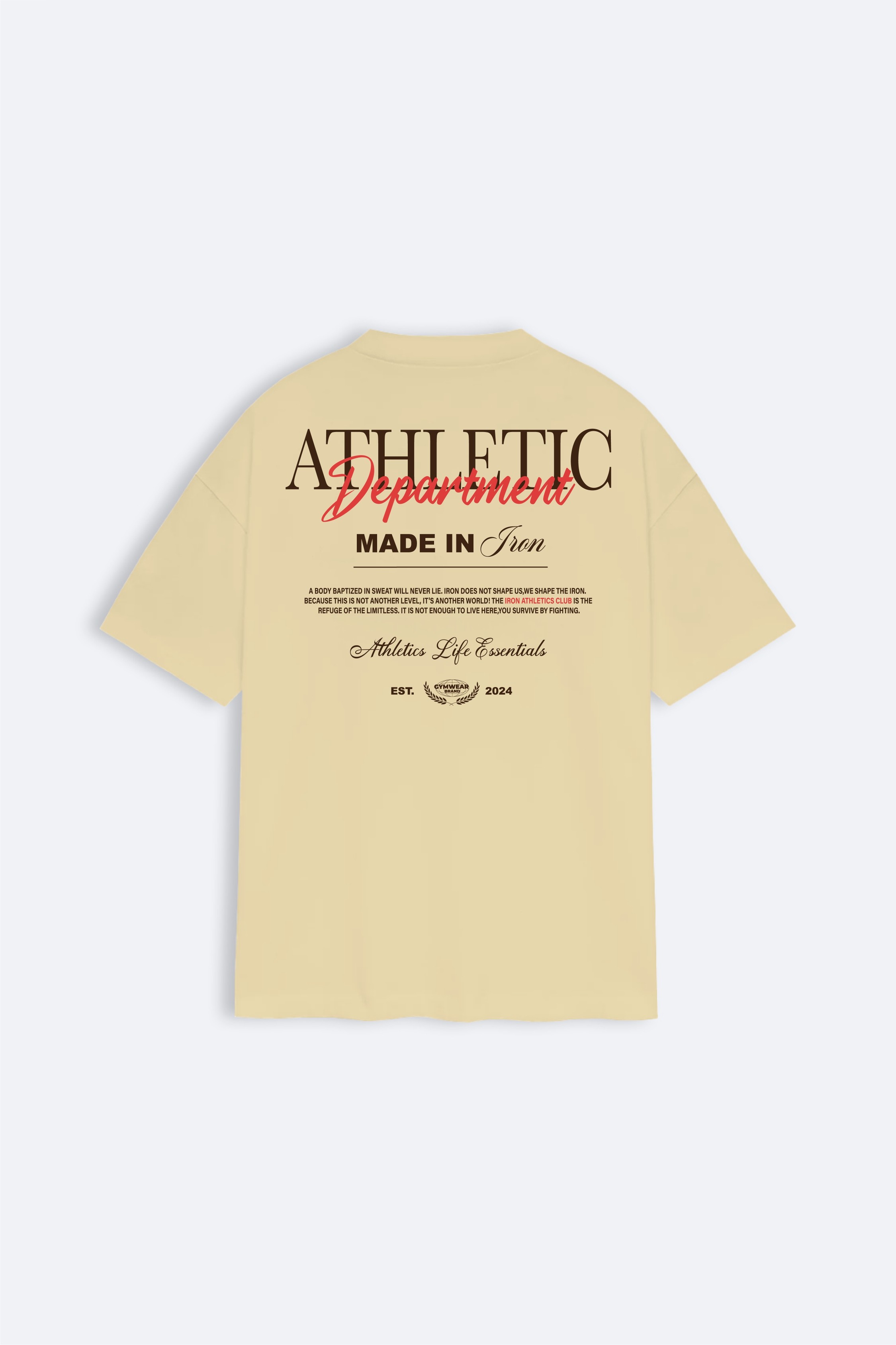 Athletic Department Oversize T-shirt - Açık Sarı