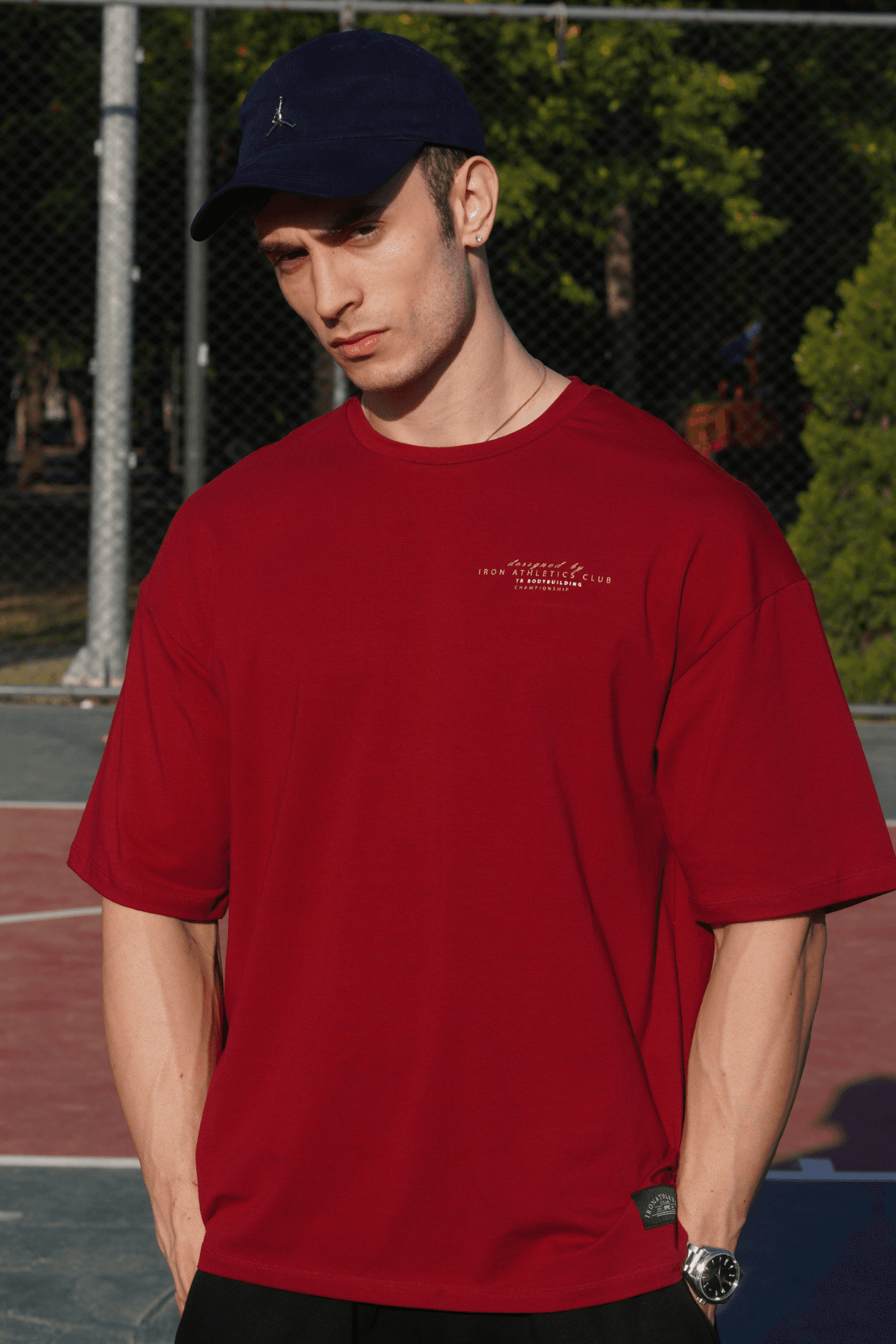 Champion Oversize T-Shirt - Bordo