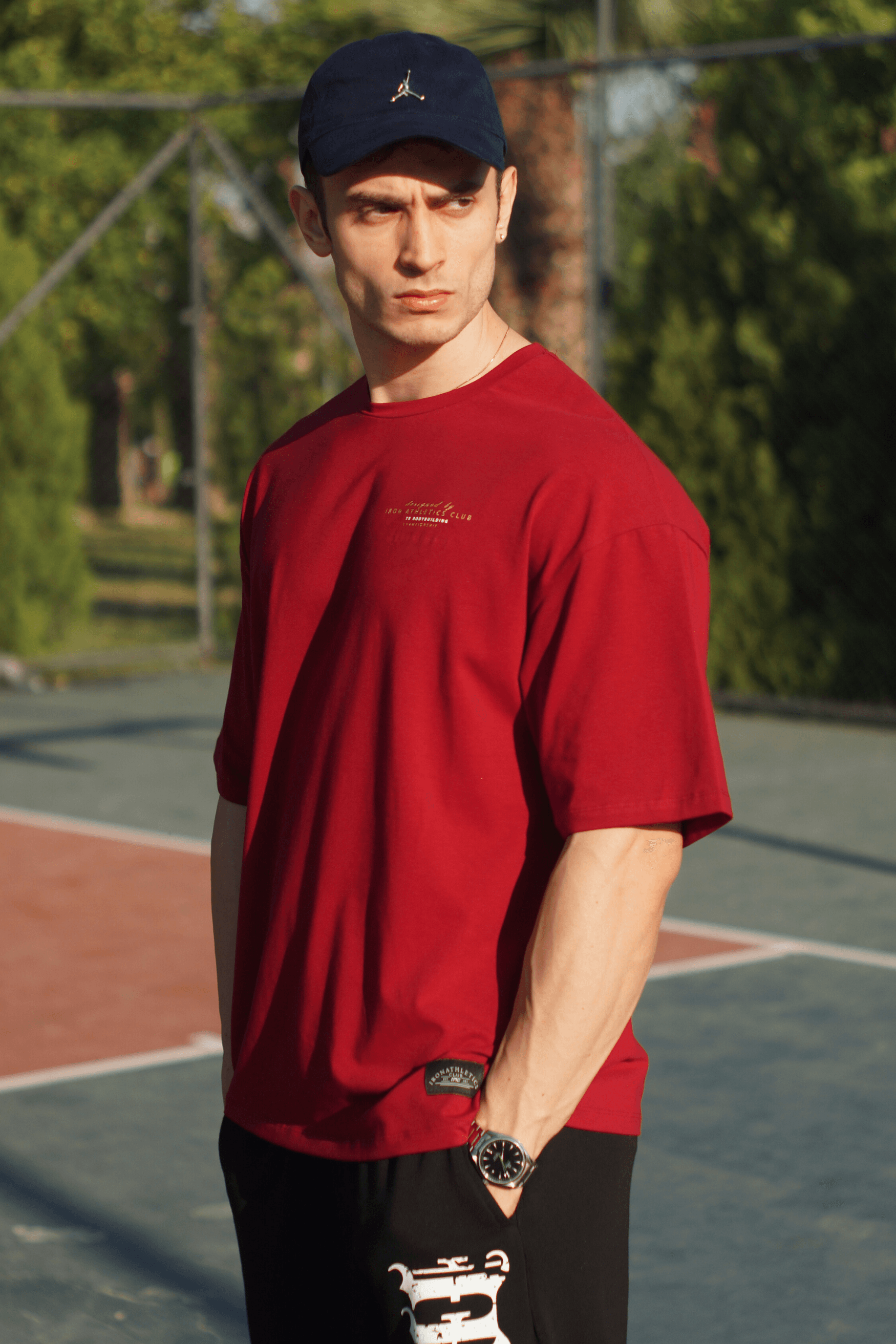 Champion Oversize T-Shirt - Bordo