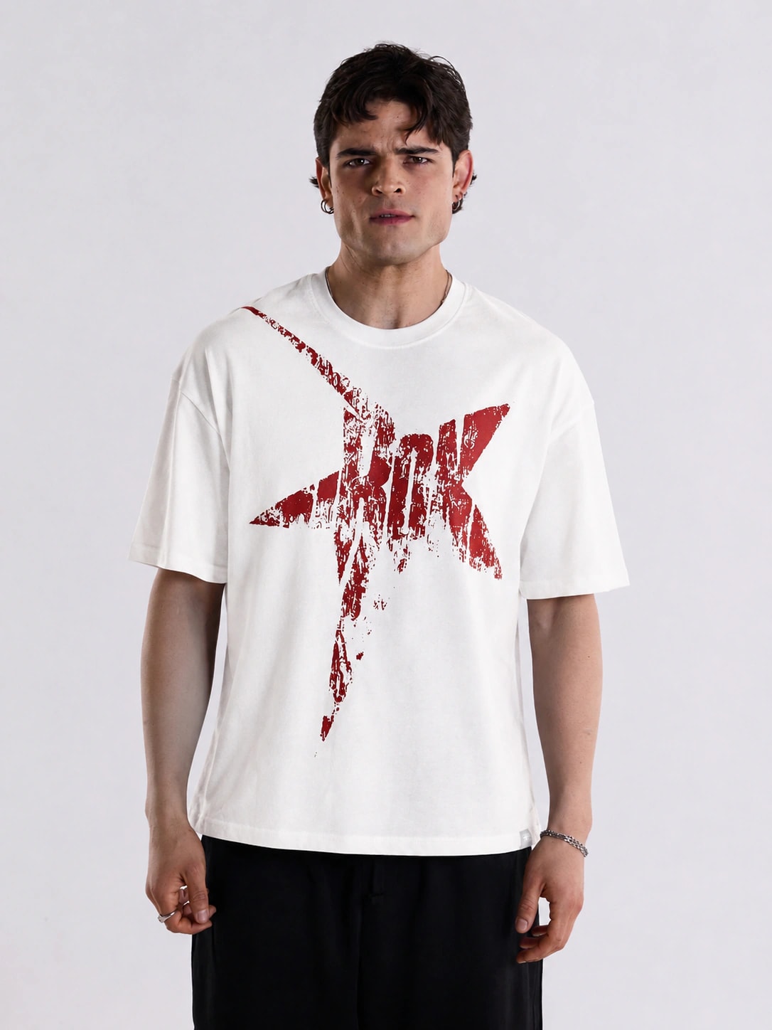 Star Oversize T-Shirt - Ekru