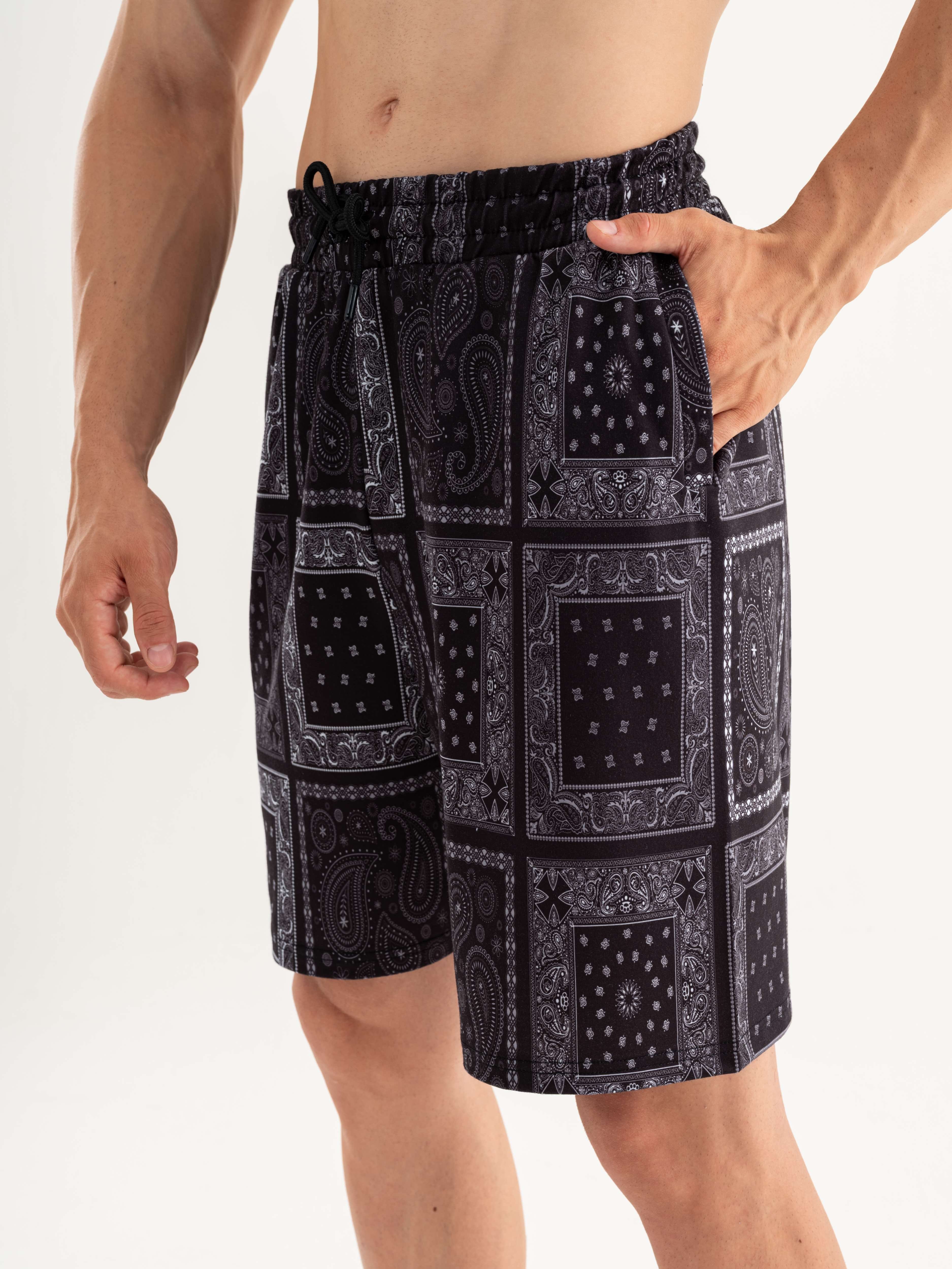 Bandana Oversize Short - Paisley Siyah
