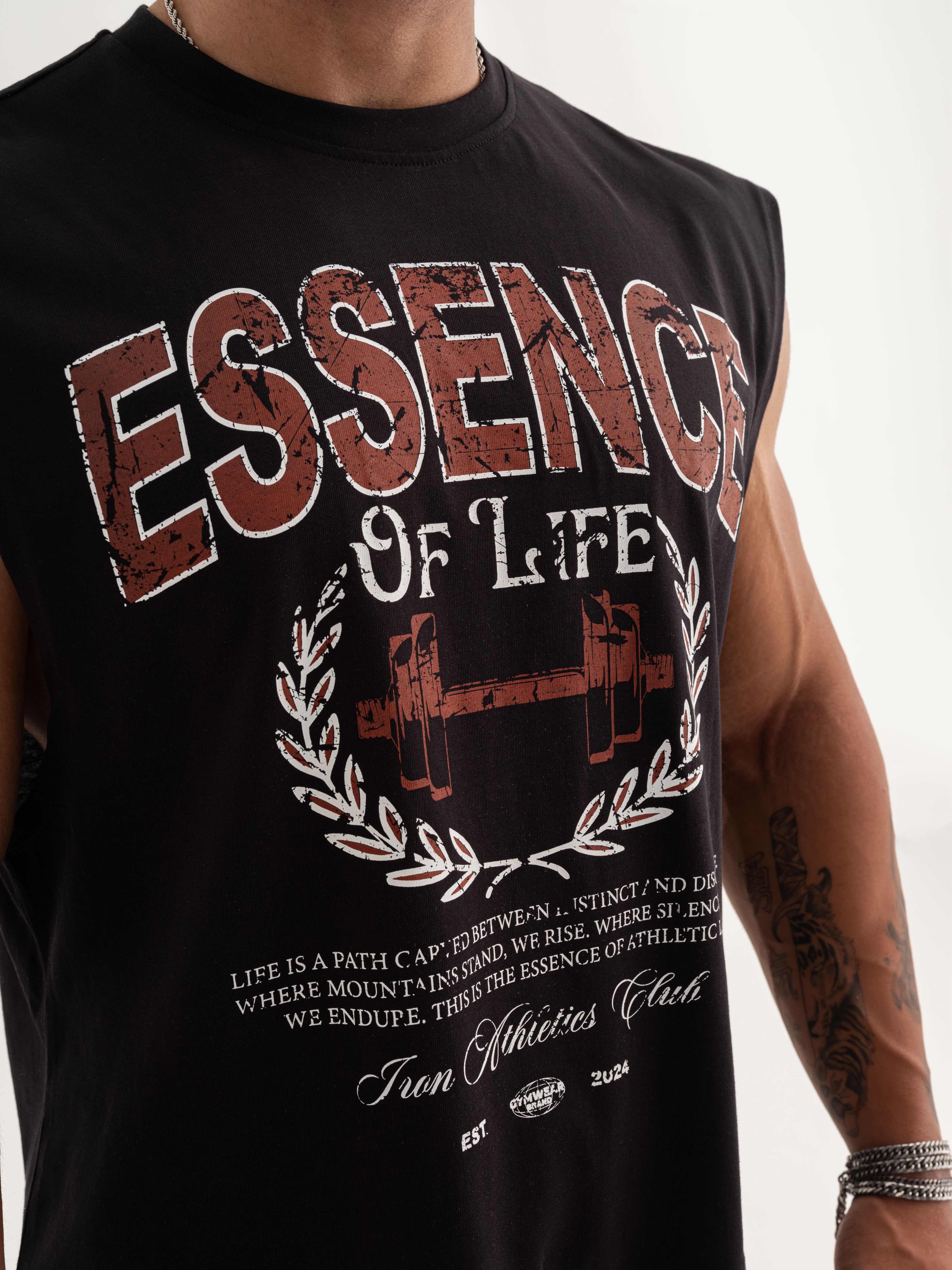 Essence Of Life Box Cut Tank - Siyah