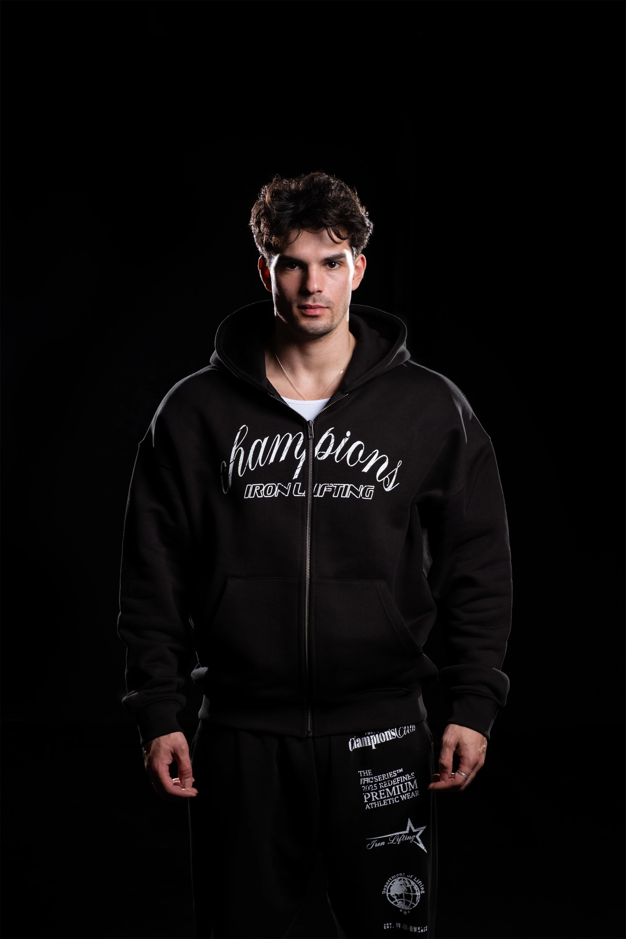 Champion's Zip Hoodie - Siyah