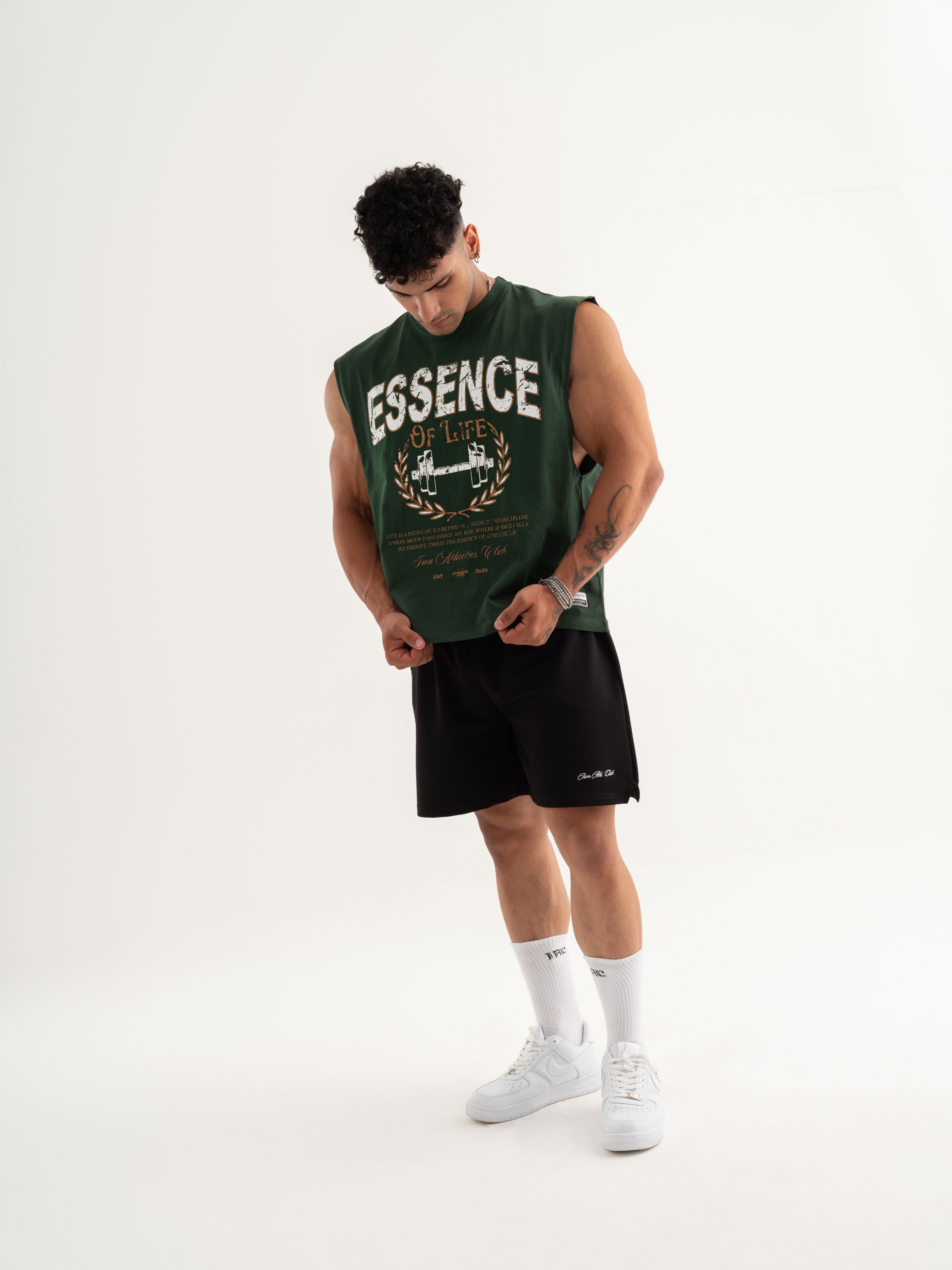 Essence Of Life Box Cut Tank - Nefti Yeşili