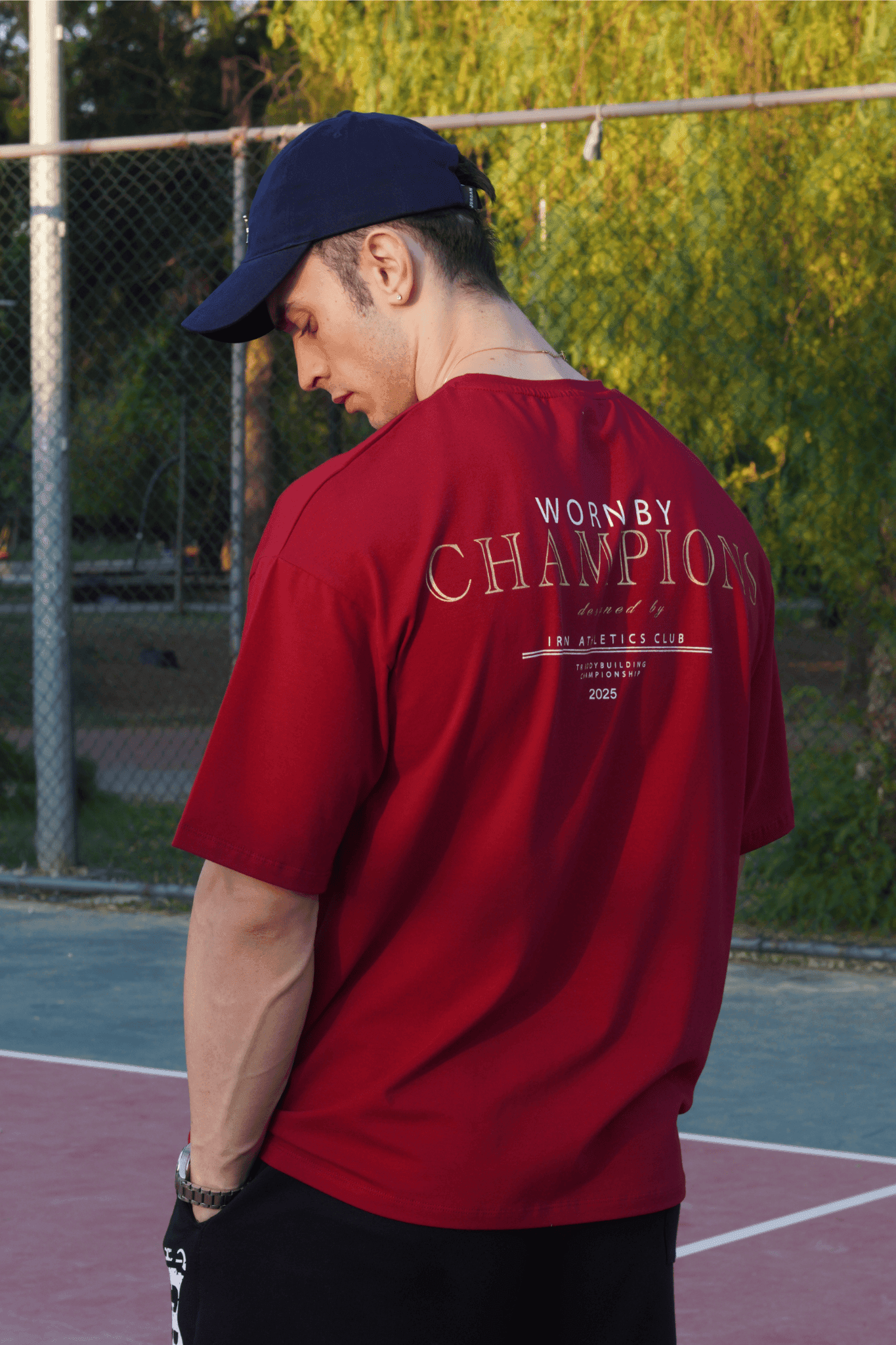 Champion Oversize T-Shirt - Bordo