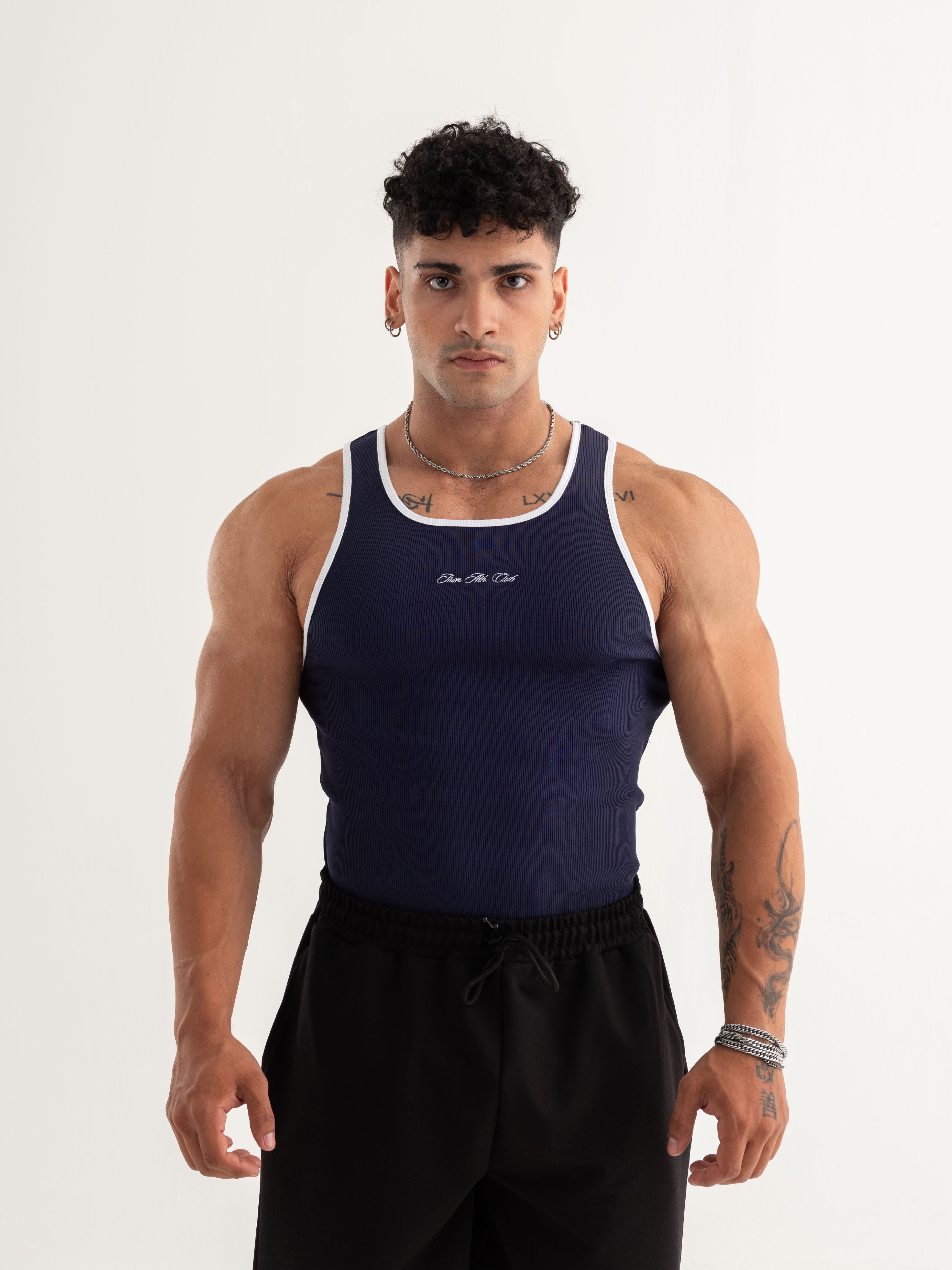Retro Fitilli Atlet - Lacivert