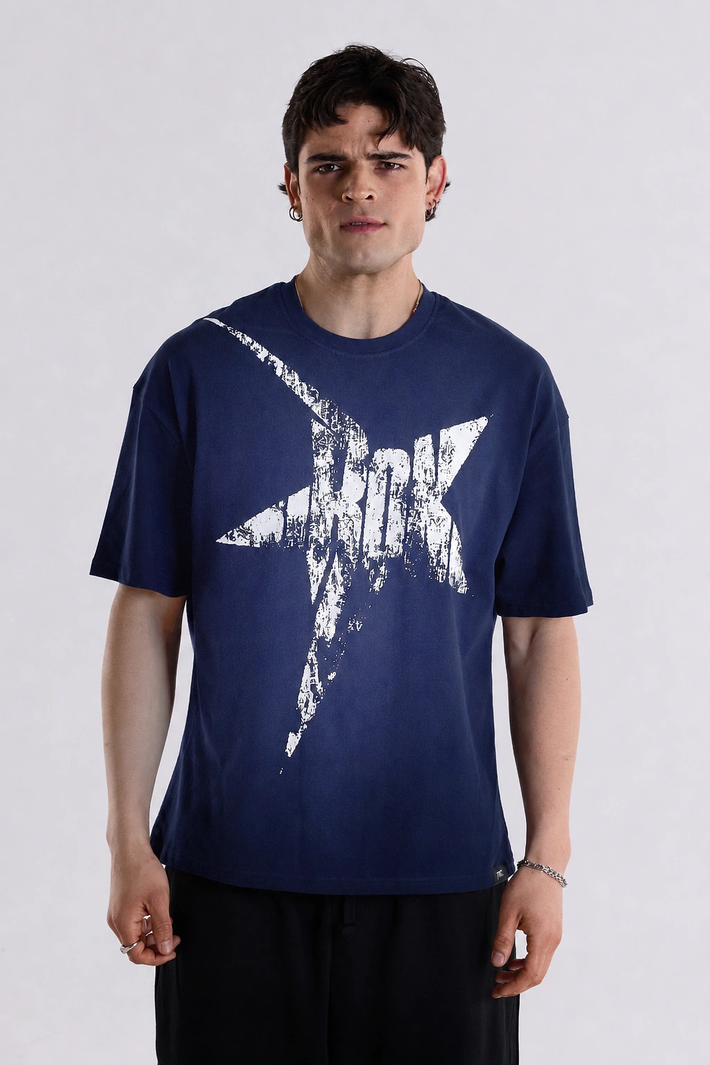 Star Oversize T-Shirt - Lacivert
