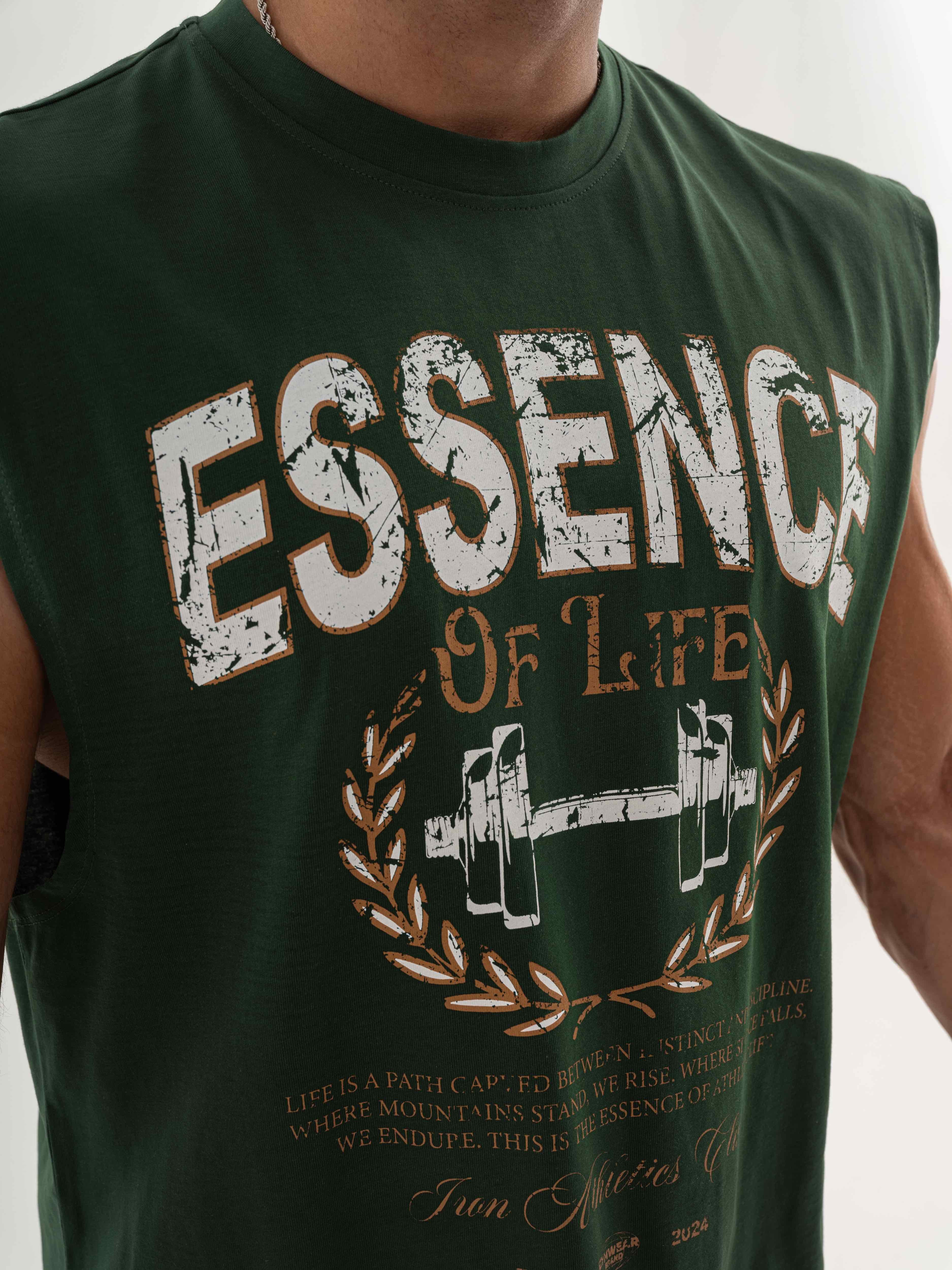 Essence Of Life Box Cut Tank - Nefti Yeşili