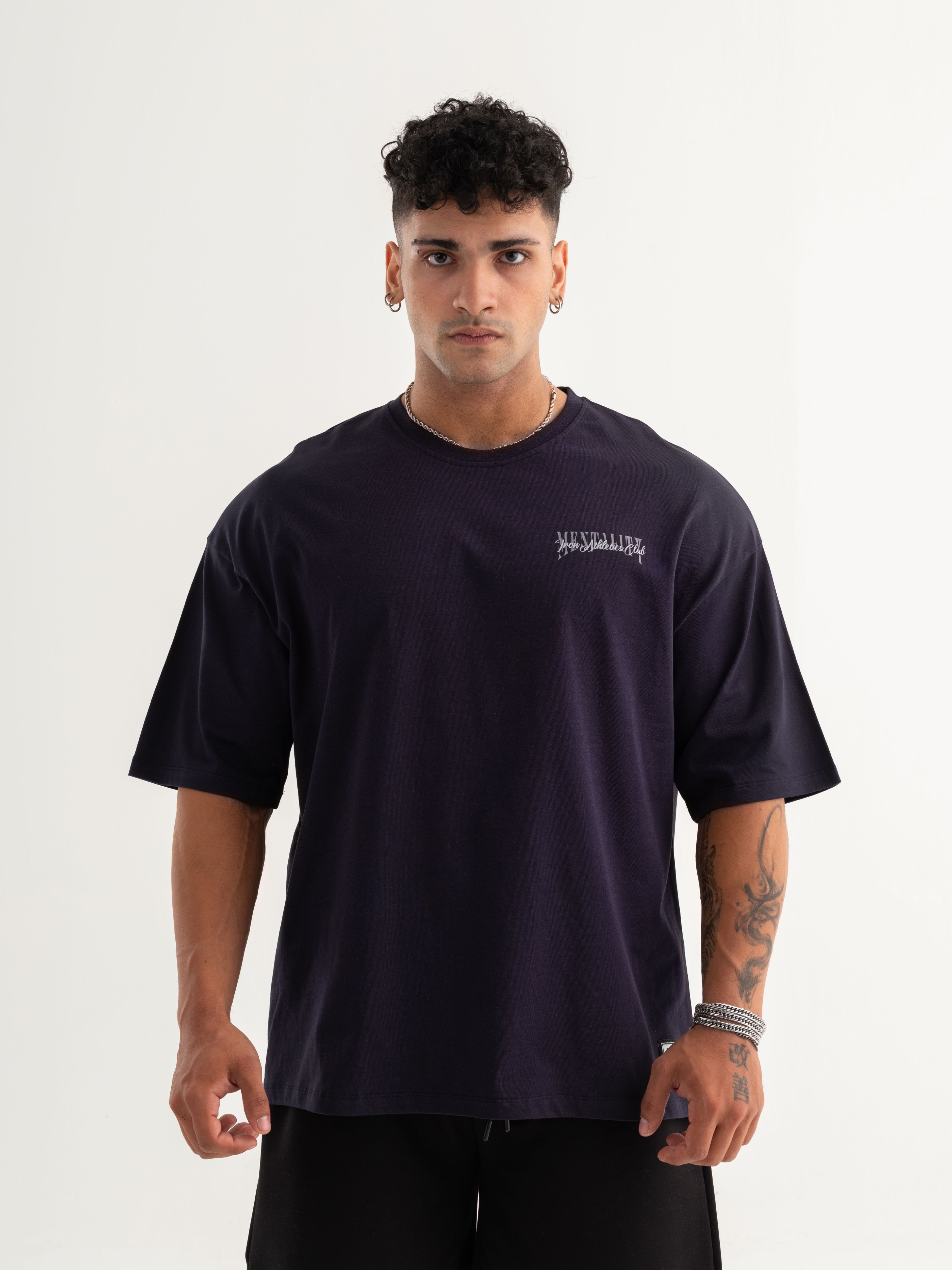 Mentality Oversize T-shirt - Lacivert