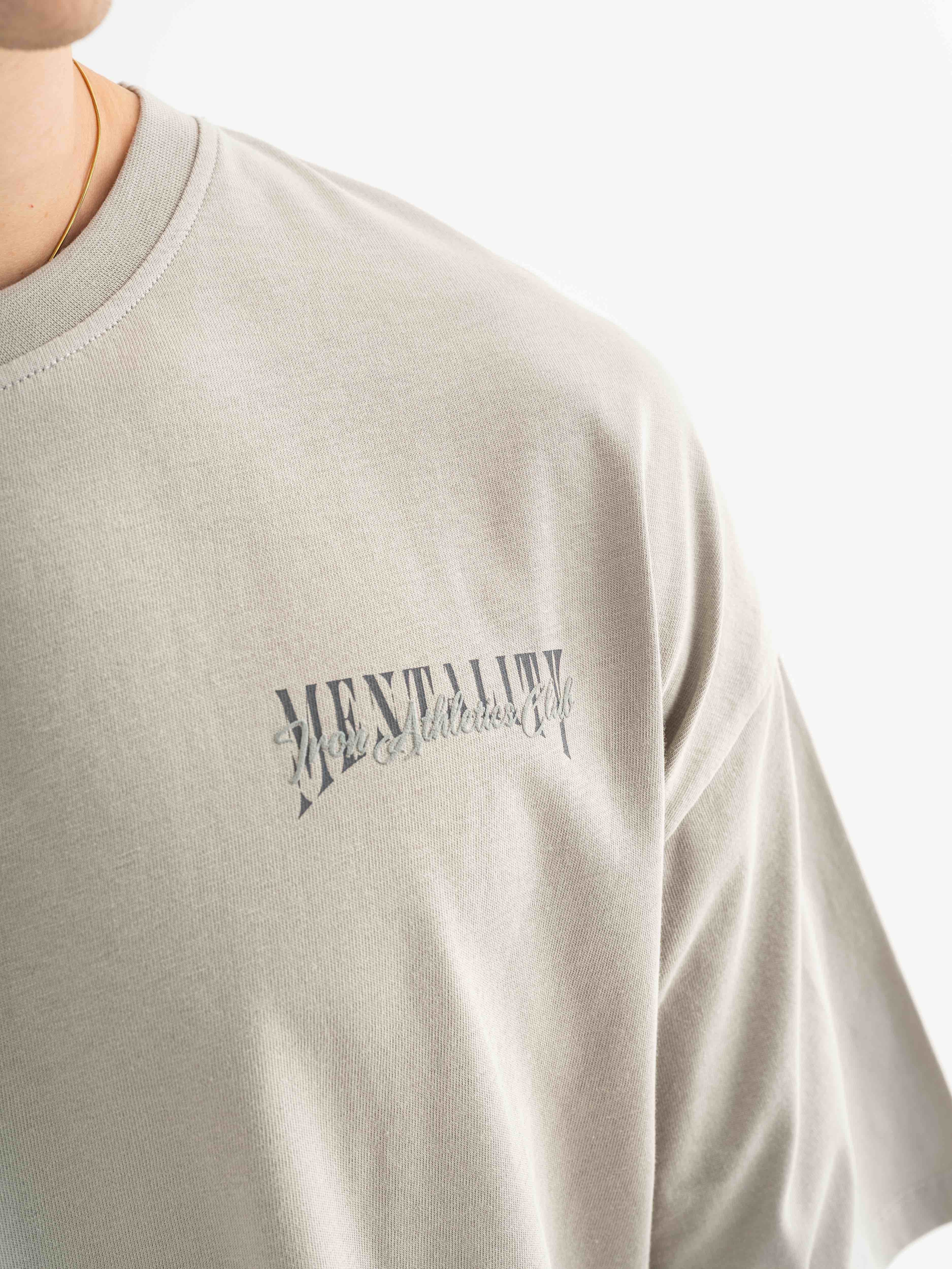 Mentality Oversize T-shirt - Boyalı Gri