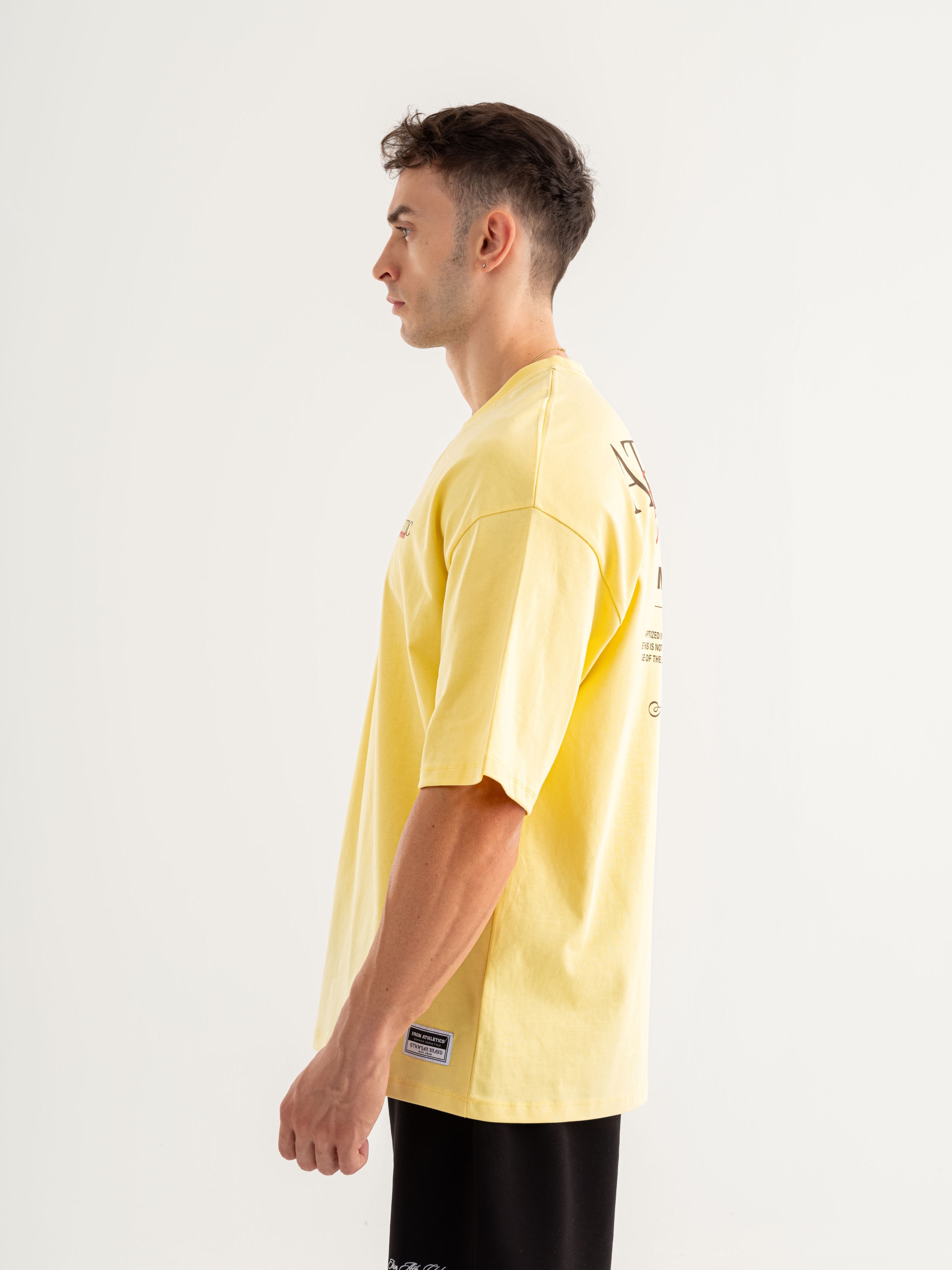 Athletic Department Oversize T-shirt - Açık Sarı