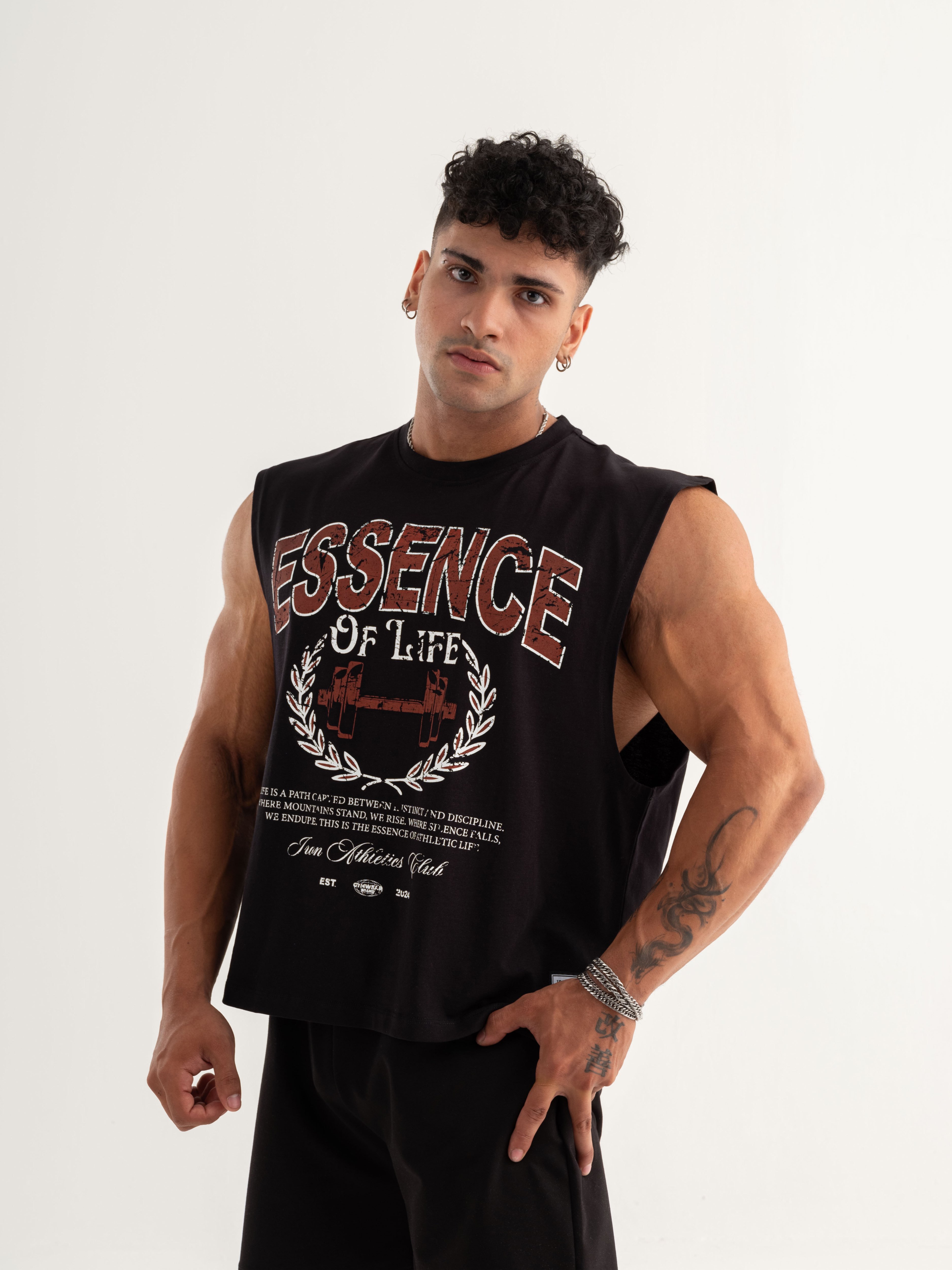 Essence Of Life Box Cut Tank - Siyah