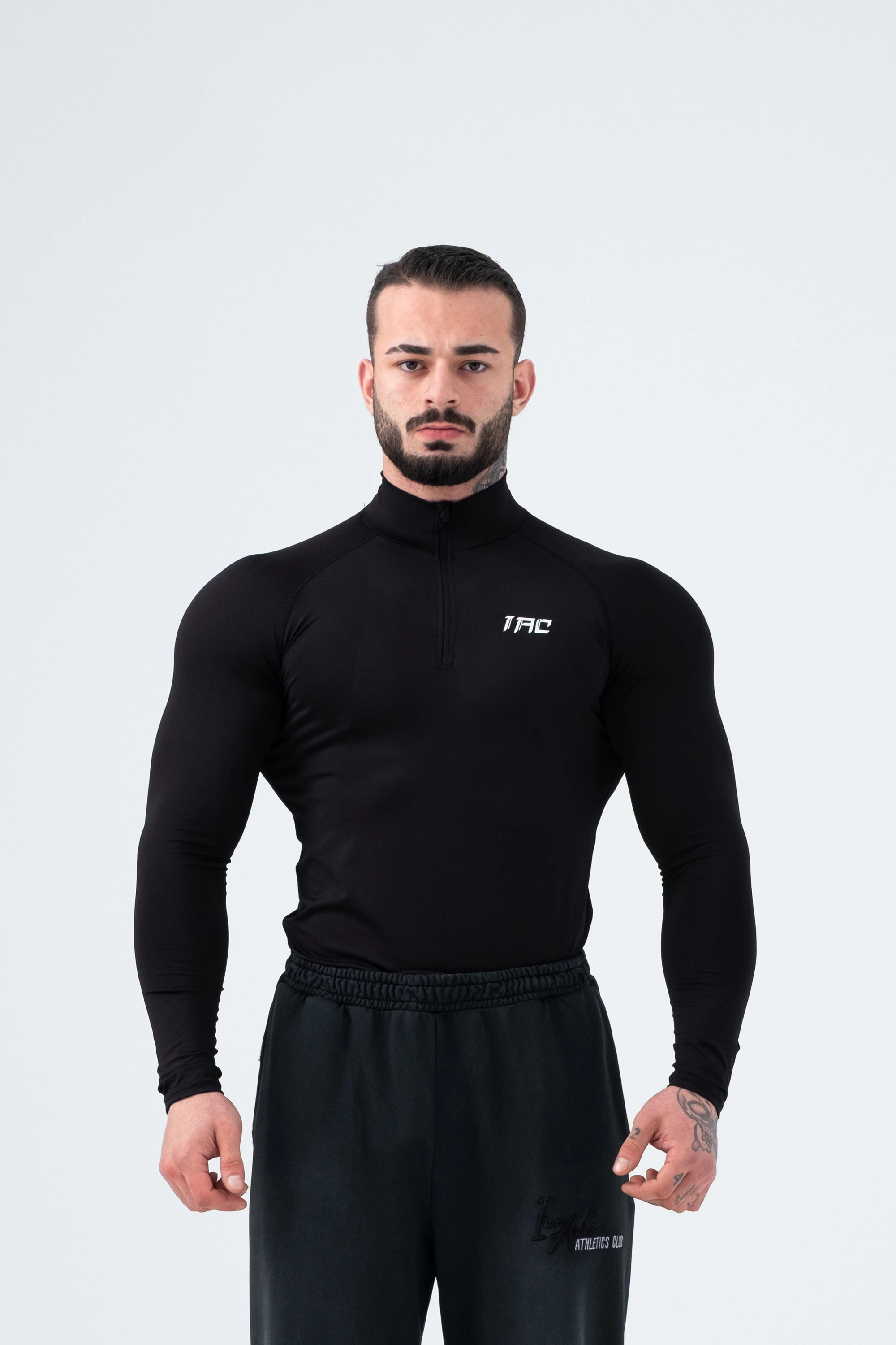 Half Zip Compression - Siyah