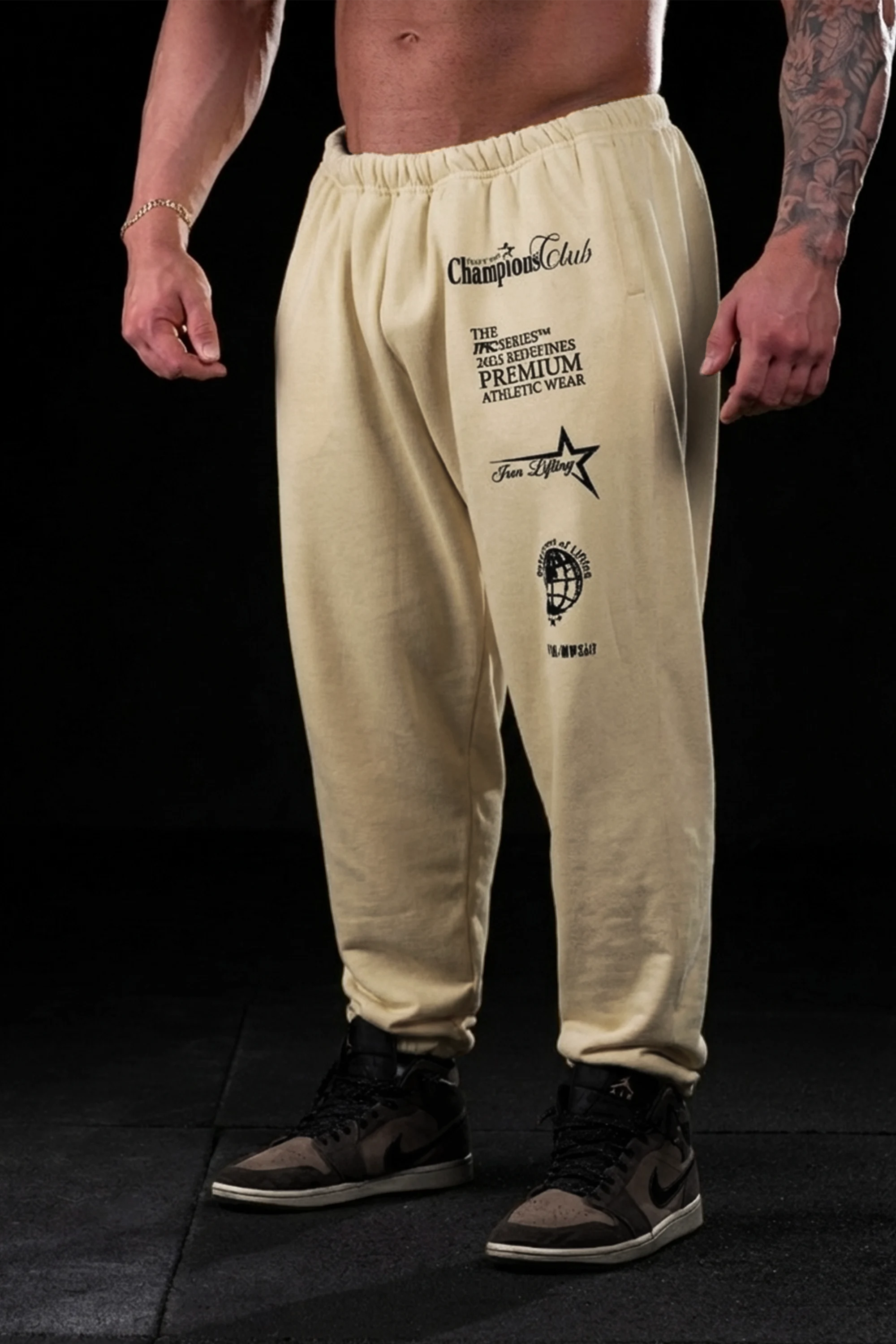 Blackstar Oversize Jogger - Çöl Kremi
