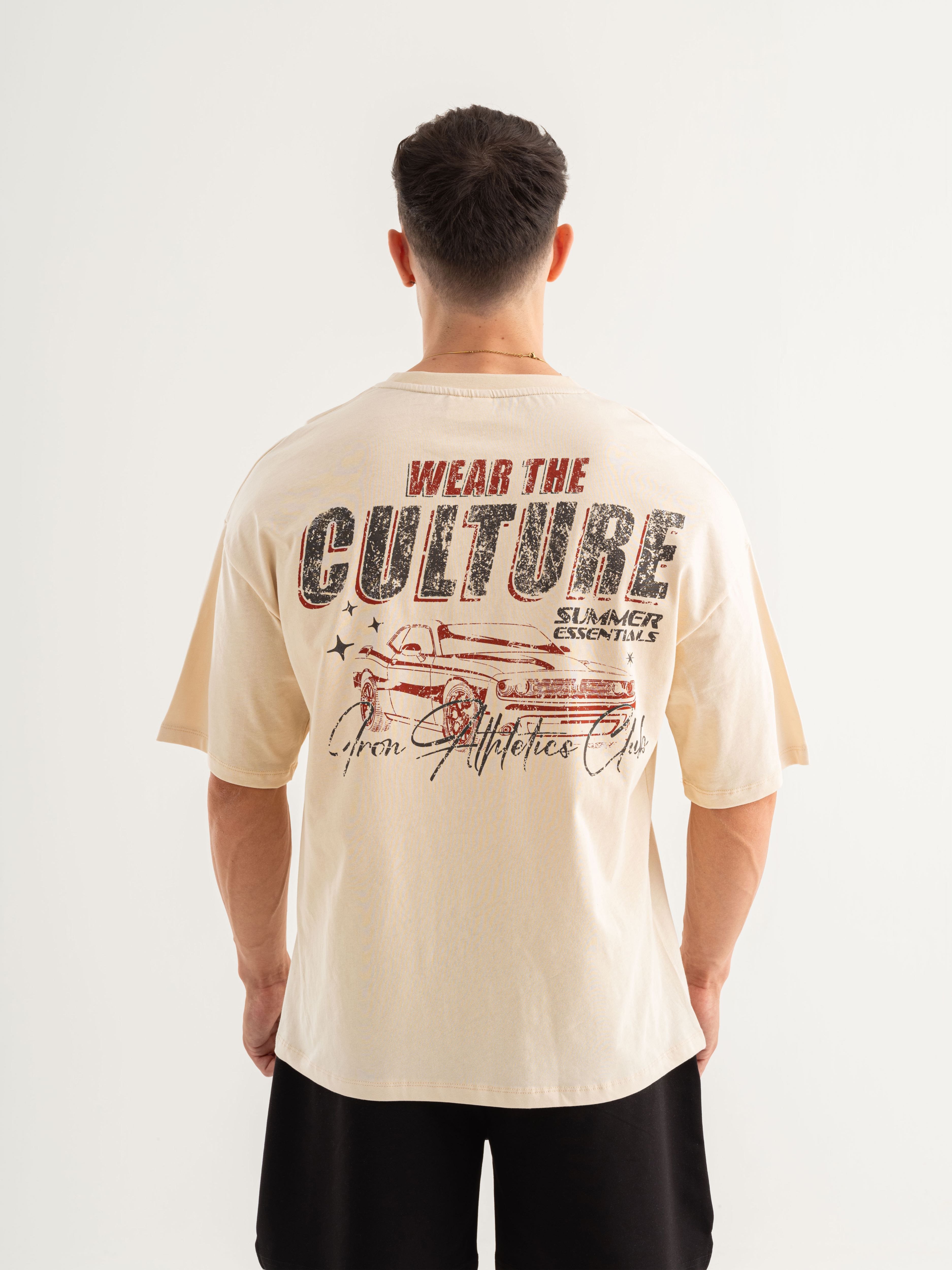 Culture Cruise Oversize T-shirt - Çöl Kremi