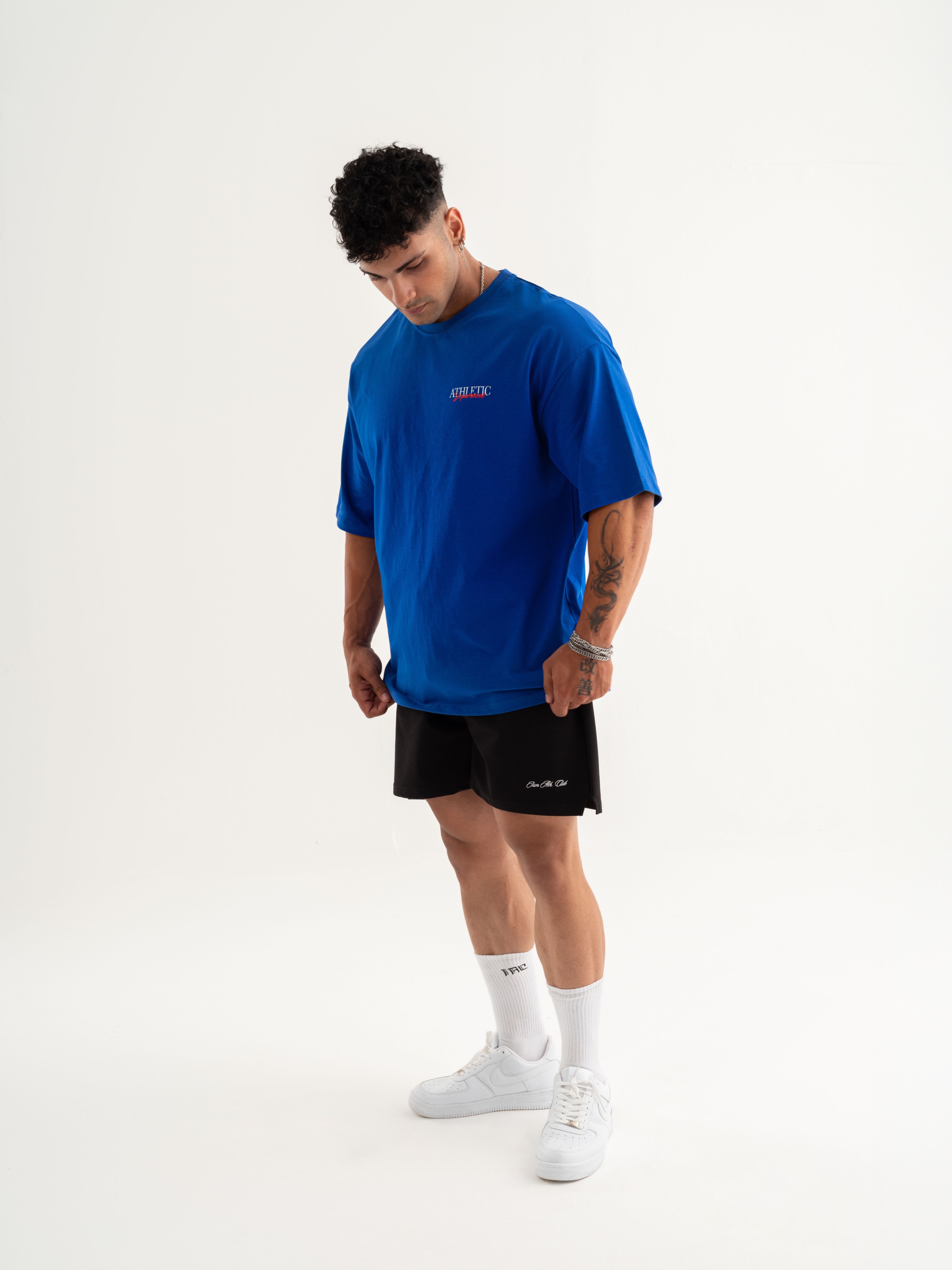 Athletic Department Oversize T-shirt - Lapis Mavi