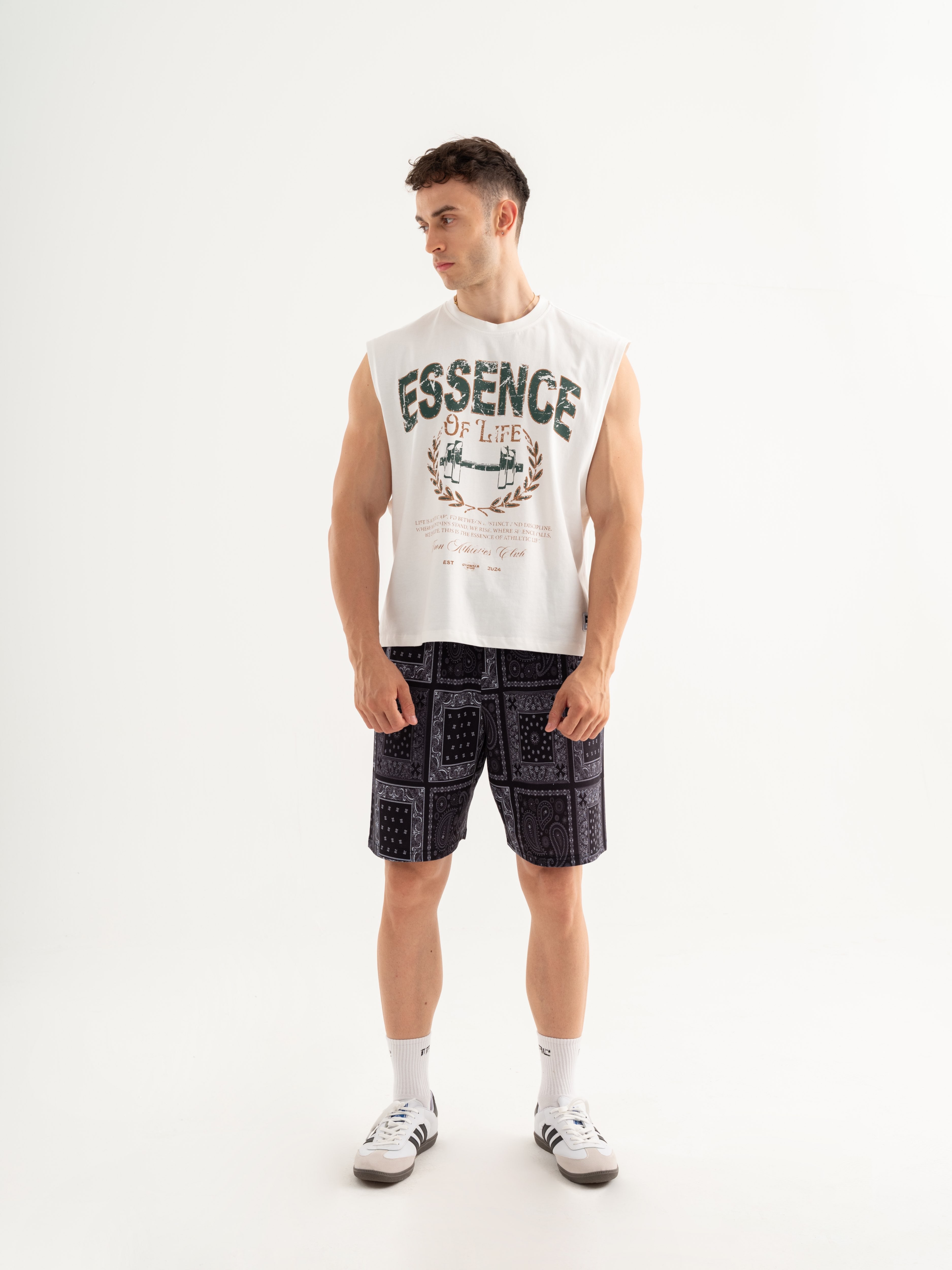 Bandana Oversize Short - Paisley Siyah