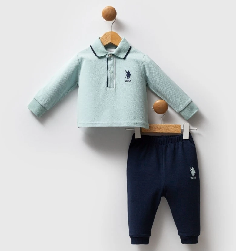  U.S. POLO ASSN. Erkek Bebek 6-9-12-18-24-36 Ay 2Li Takım