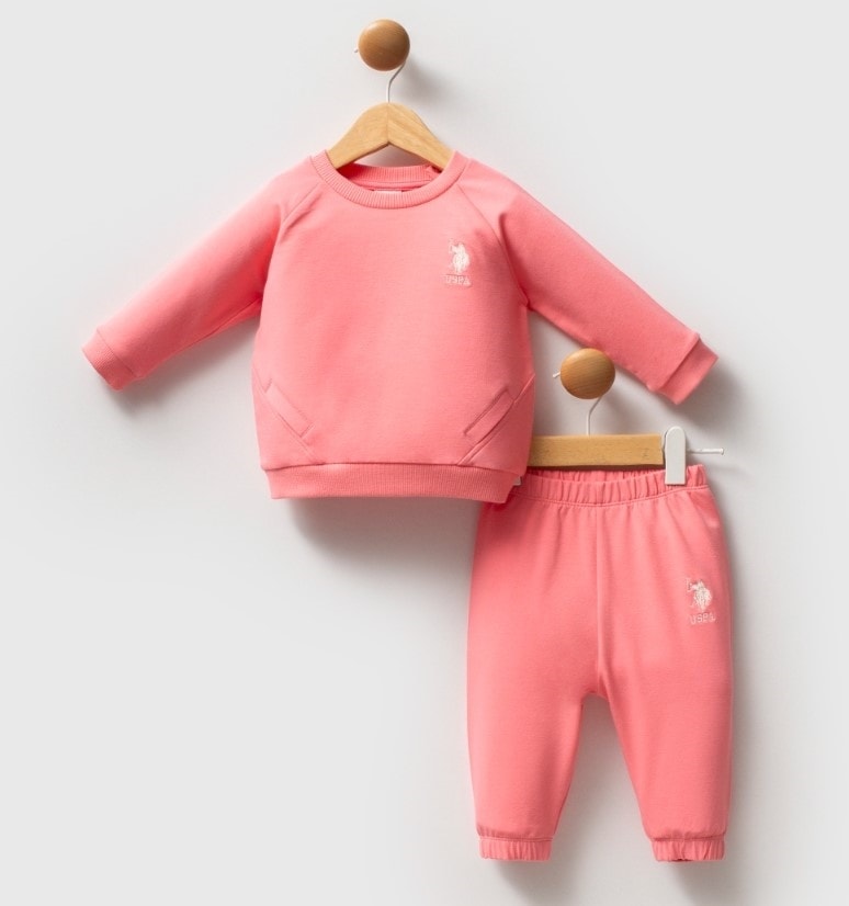 U.S. POLO ASSN. Kız Bebek 6-9-12-18-24-36 Ay 2Li Takım