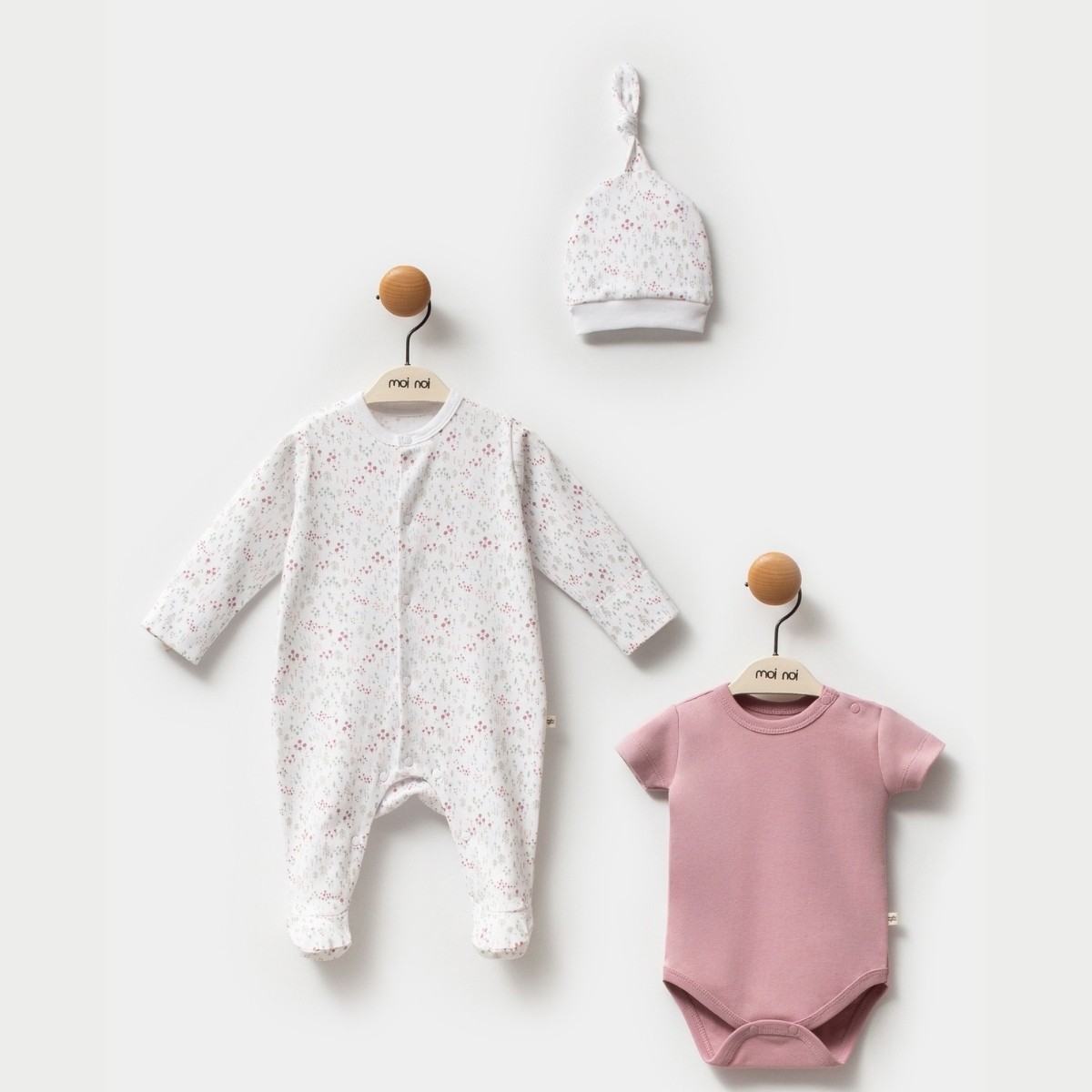 KIZ BEBEK 0/3 AY ÇAM BASKILI BODYLİ TAKIM