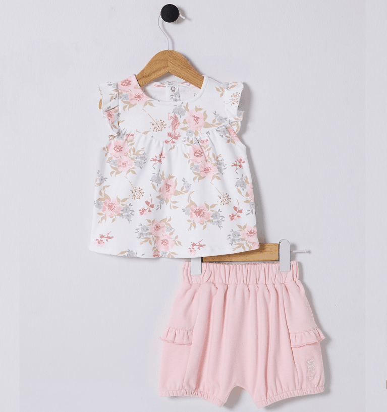 US POLO KIZ 6-9-12-18-24-36 AY 2Lİ TAKIM