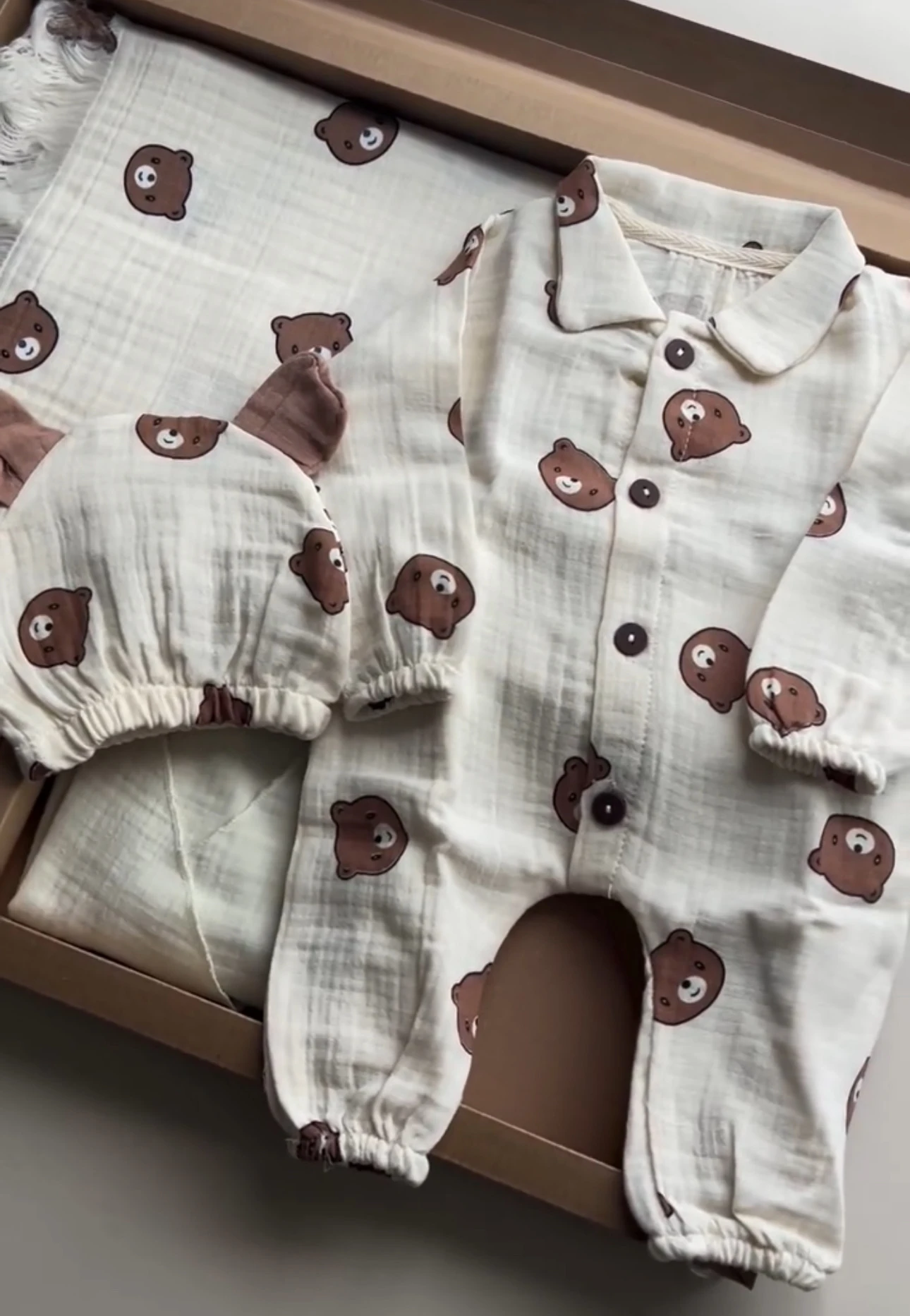 ERKEK BEBEK 0-3 AY AYICIKLI MÜSLİN 10LU SET