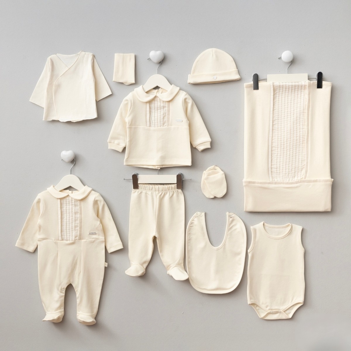 ERKEK BEBEK 0-3 AY VUAL PLİSELİ 10LU SET