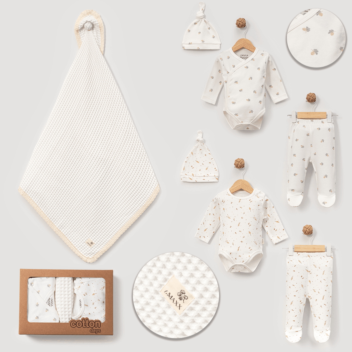  UNISEX 0/3-3/6 AY BATTANİYELİ 7Lİ SET
