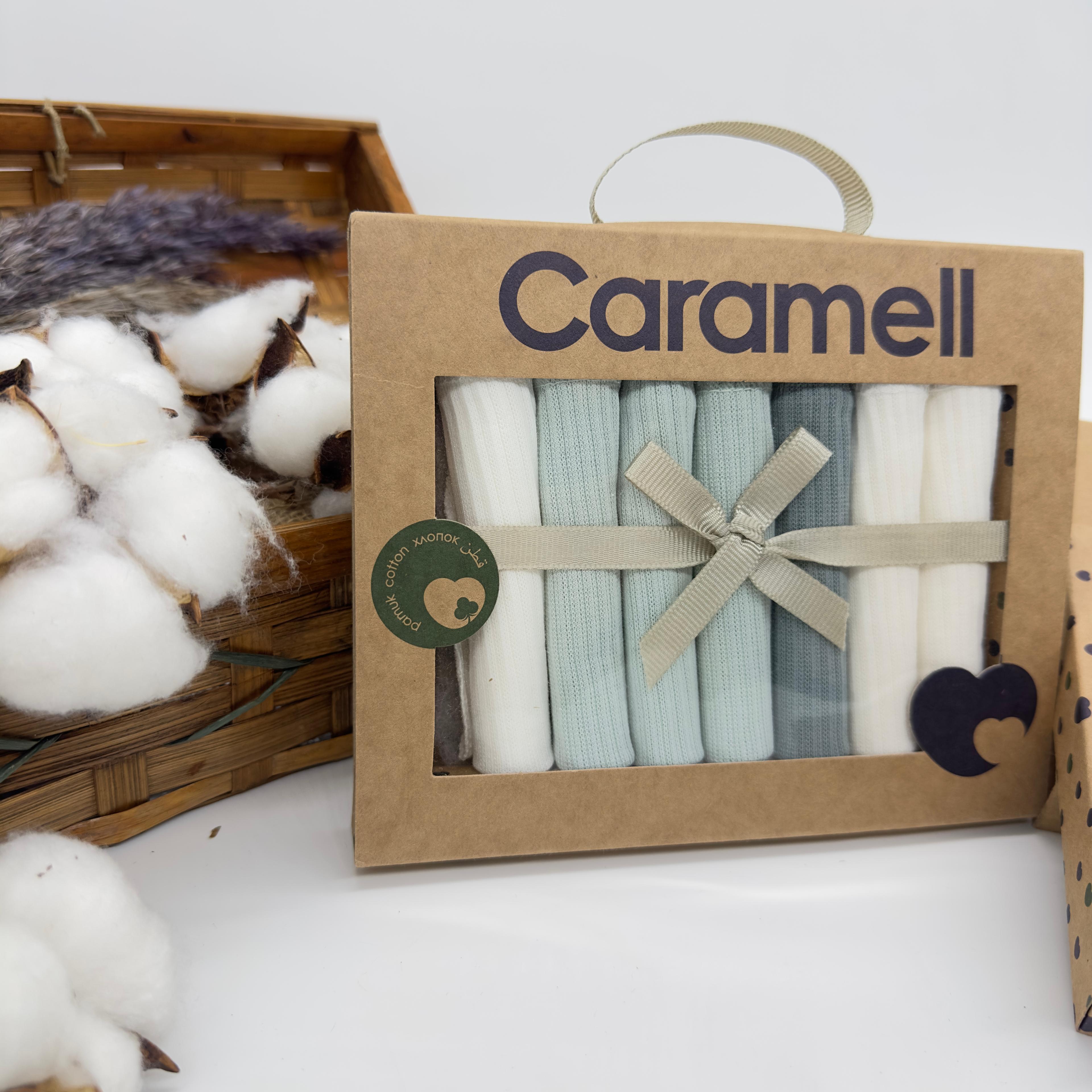 Caramell Erkek Bebek Kraft Kutulu 7Li Mendil