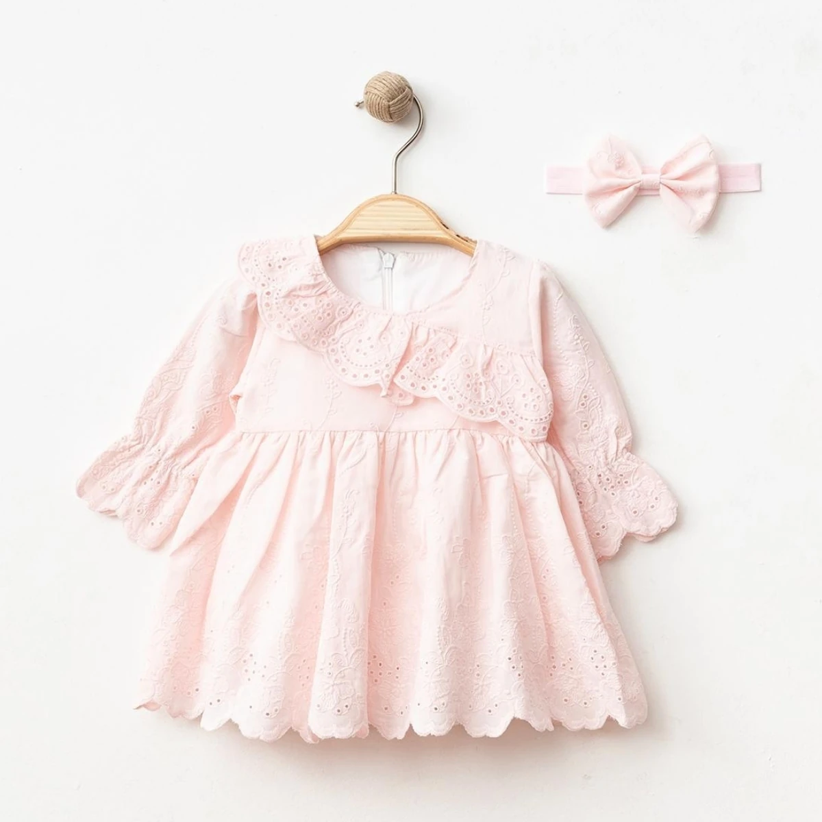  Kız Bebek 0-3 AY Fistolu Özel Gün&Mevlit Elbise Etek
