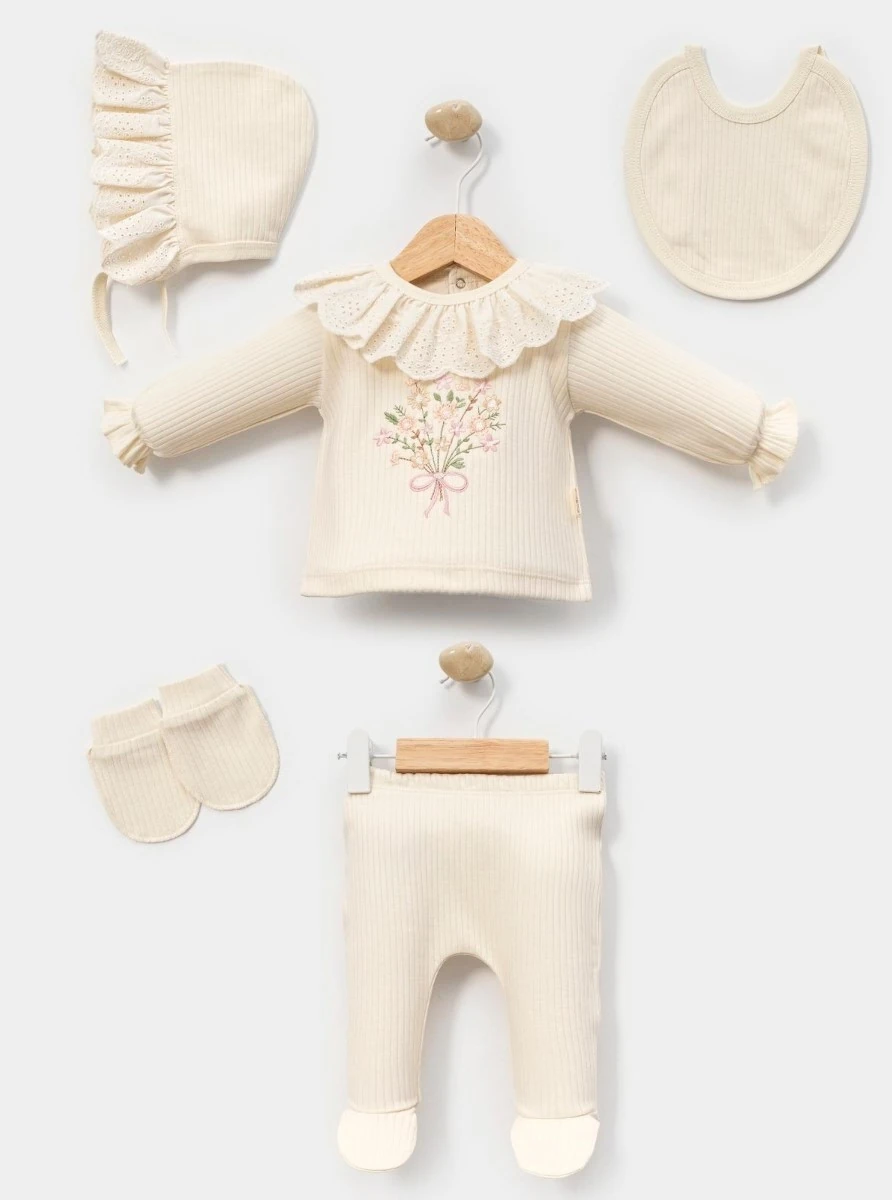 Kız Bebek Çiçek Buketi Hastane Çıkış Ve Yenidoğan Set