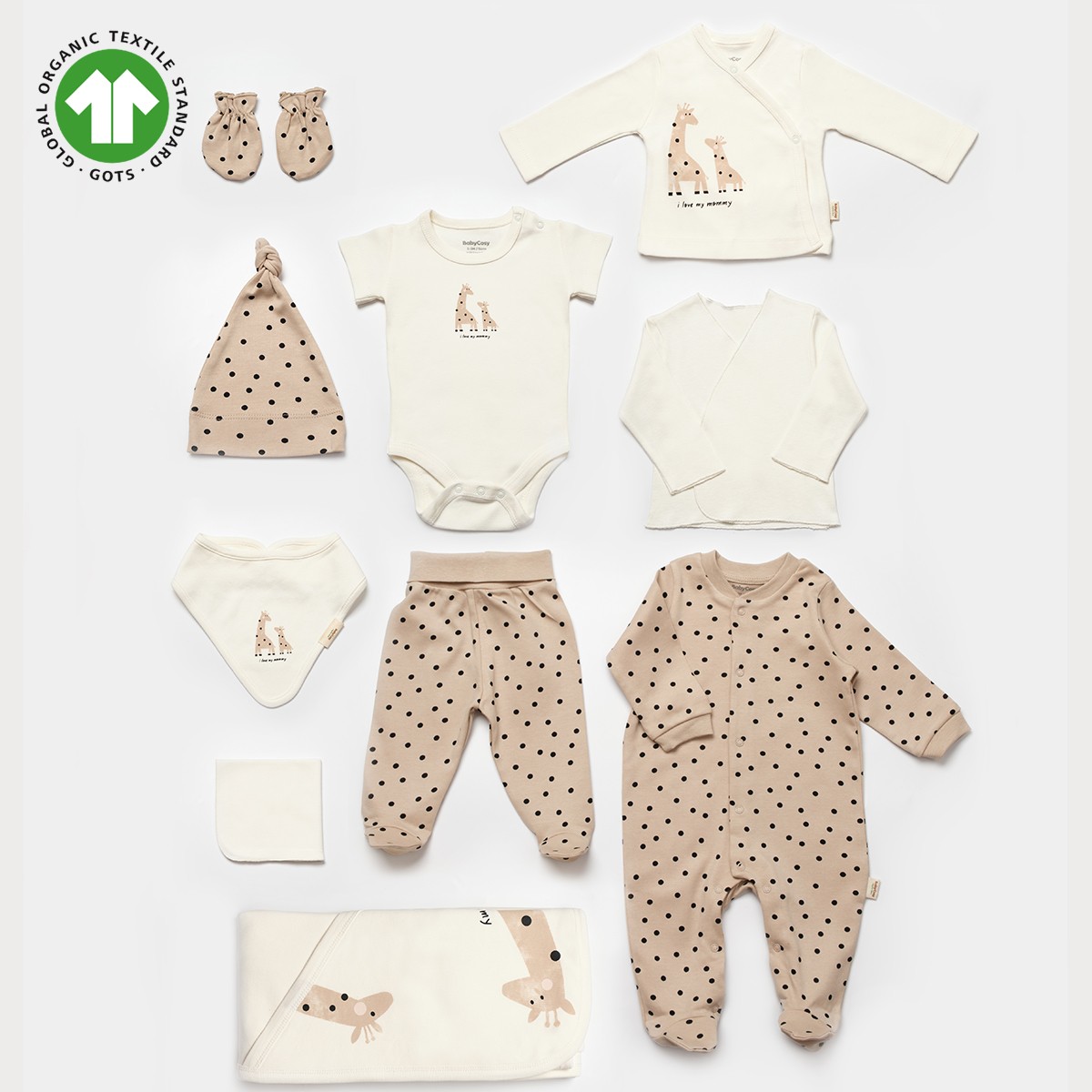 UNISEX 0-3 AY 10LU SET ZÜRAFA DESEN
