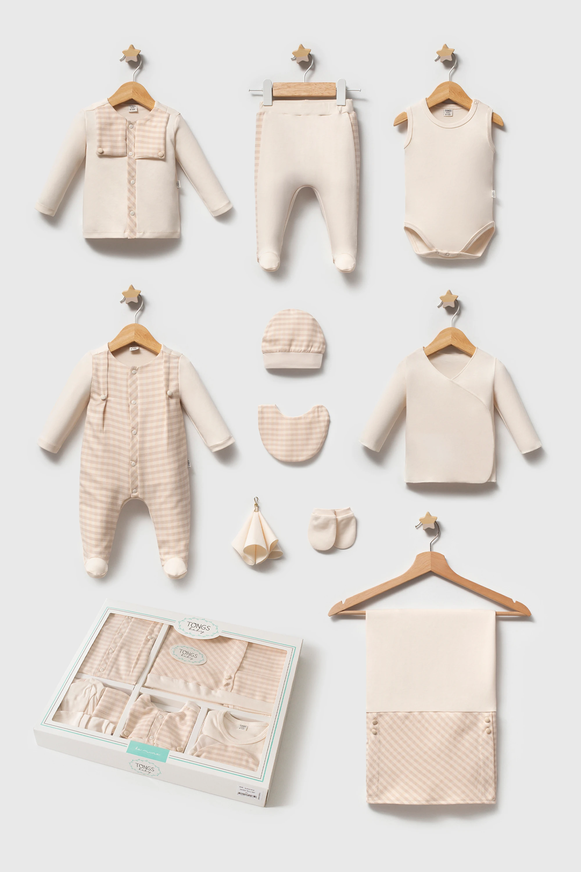 Erkek Bebek Ekose 10'Lu Kutulu Hastane Çıkış Ve Yenidoğan Set