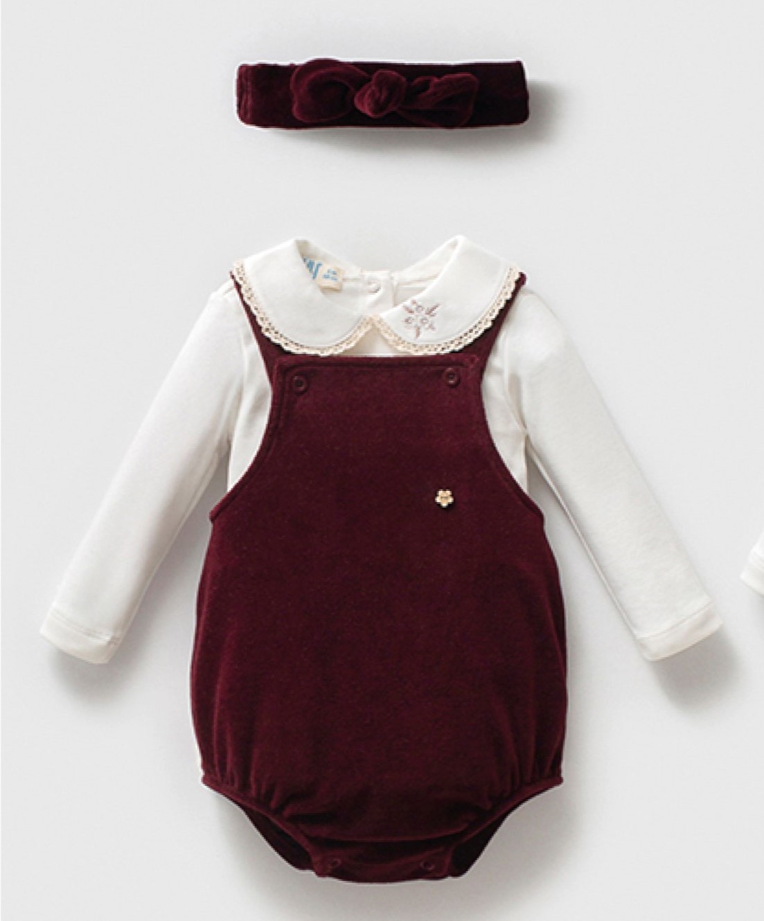 KIZ BEBEK 3-6 AY KADİFE TULUM BODY 4LÜ TAKIM