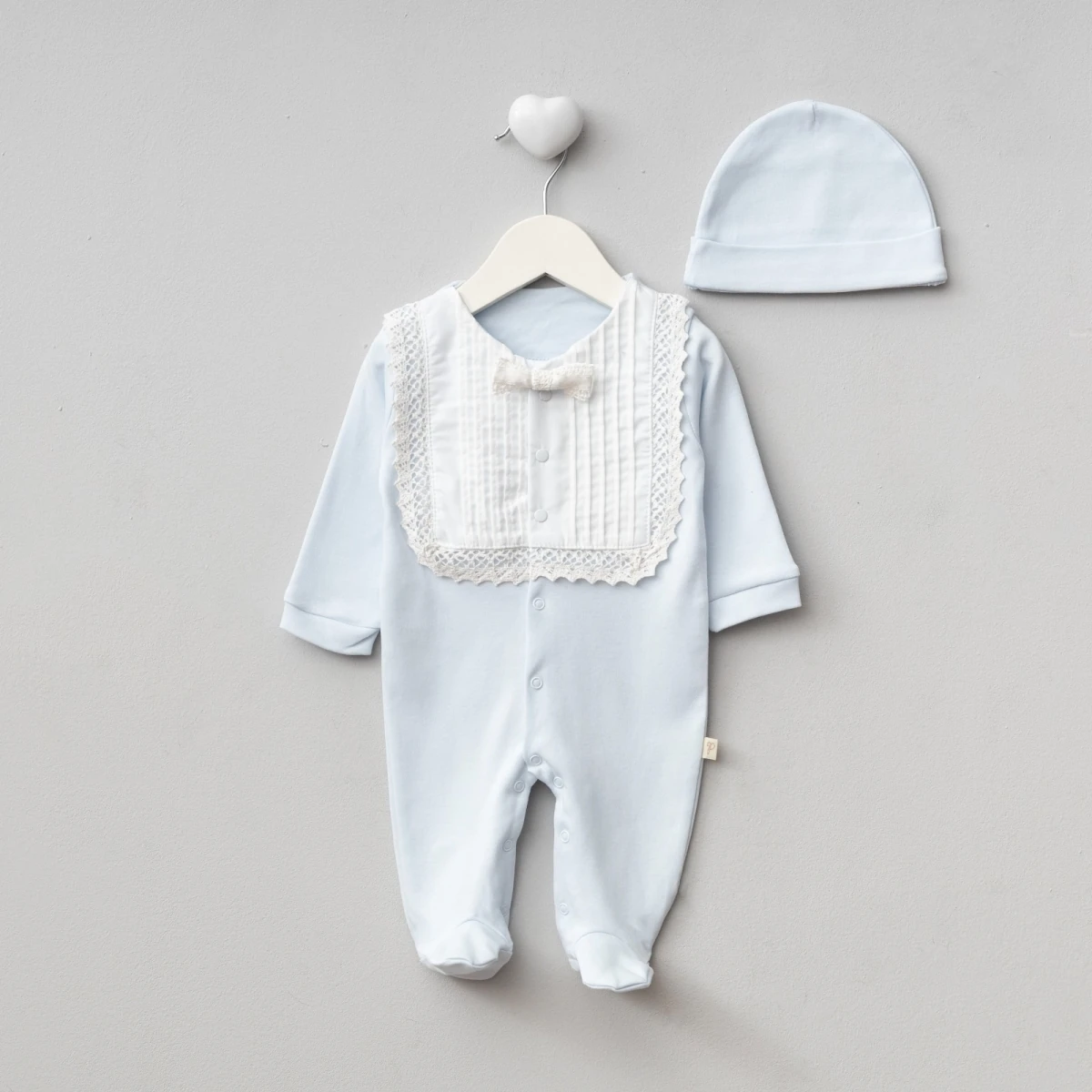 Erkek Bebek 3-6-9 Ay Kopanakili Pamuklu Tulum