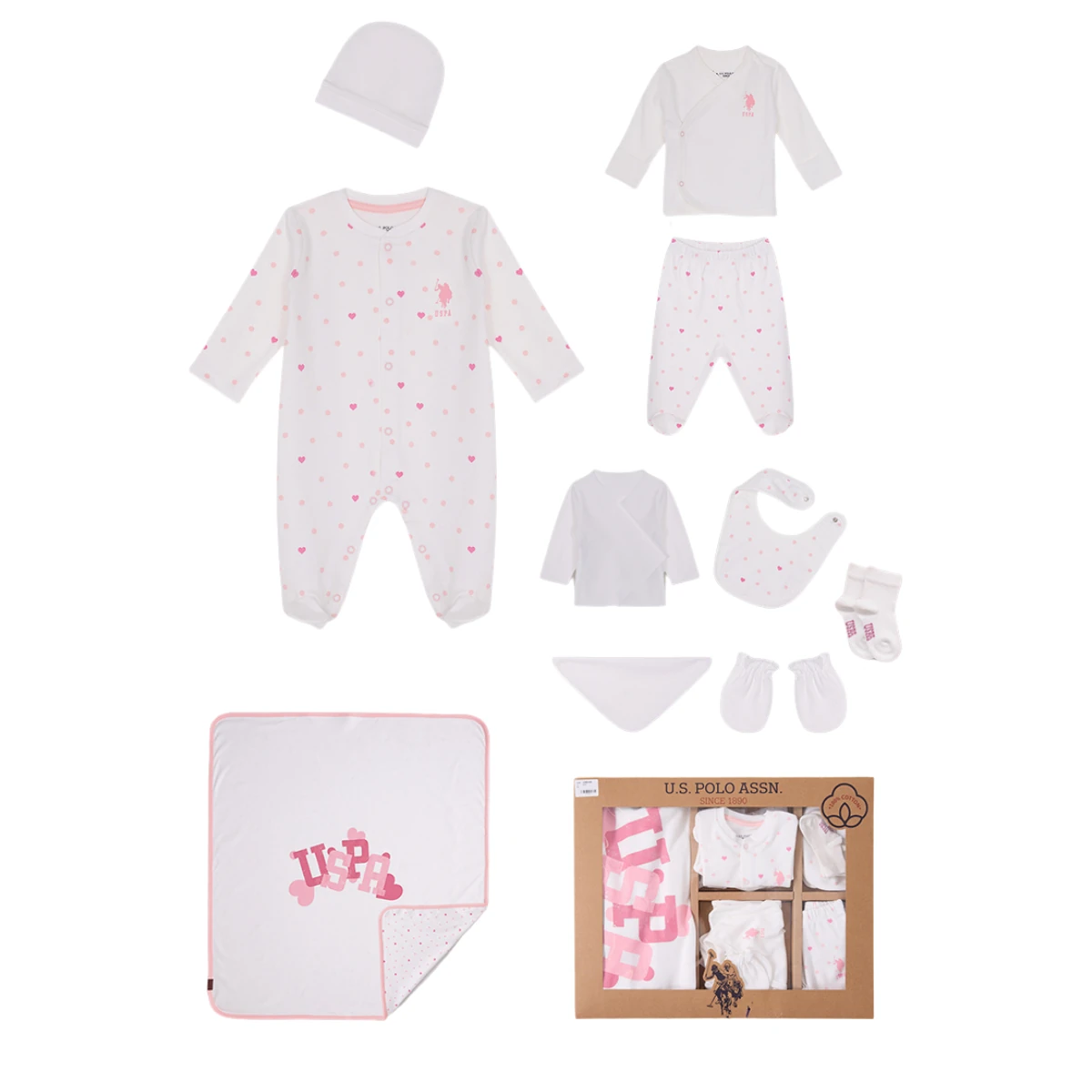 US POLO KIZ 0-3 AY 10LU ZIBIN SET