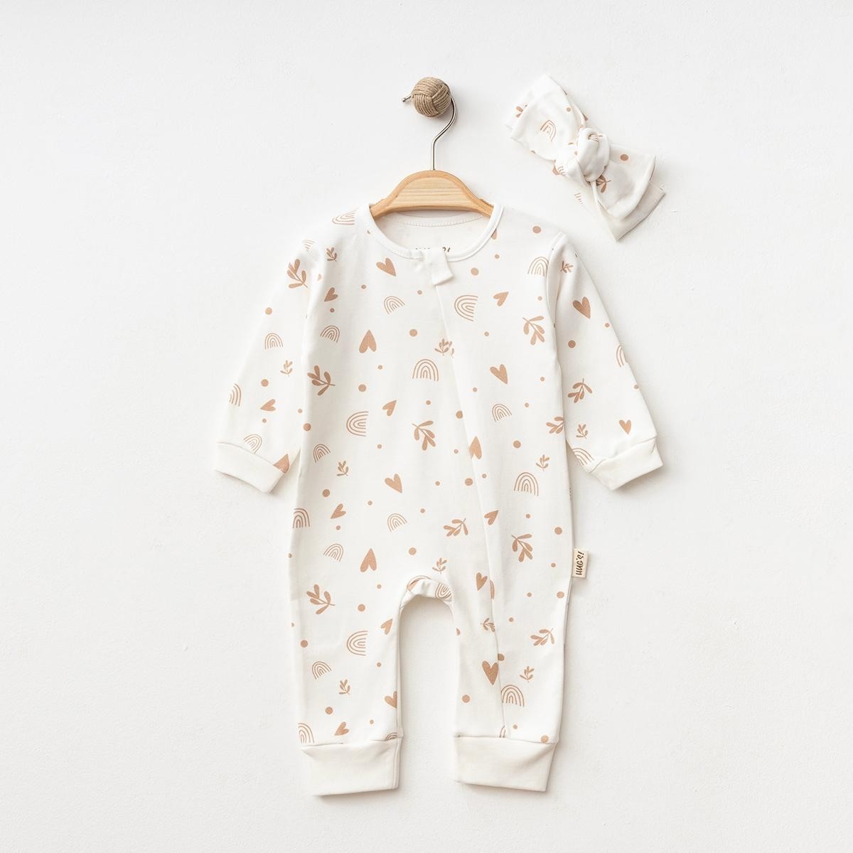 KIZ BEBEK 6-9-12 AY KALPLİ DESEN FERMUARLI TULUM