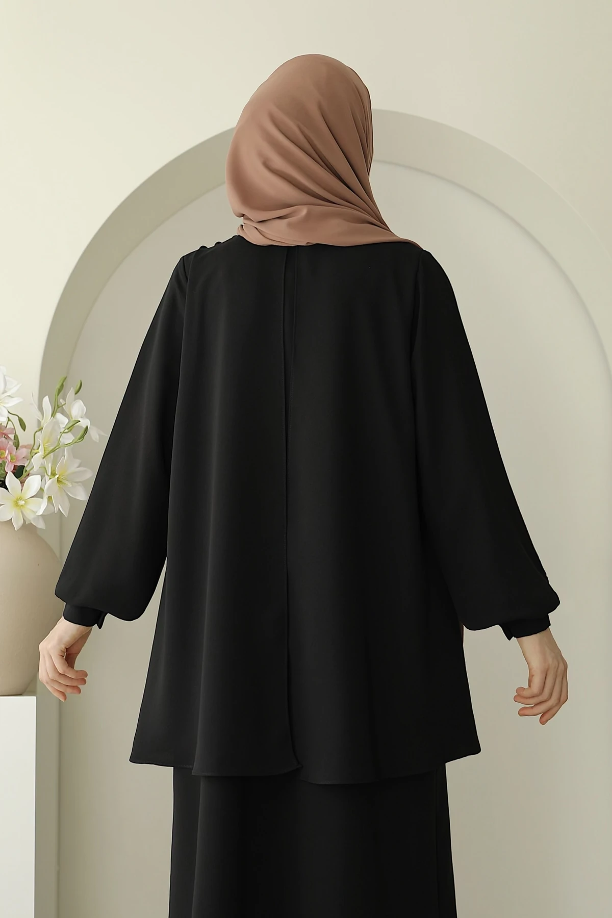 Fermuarlı Allerli Ferace