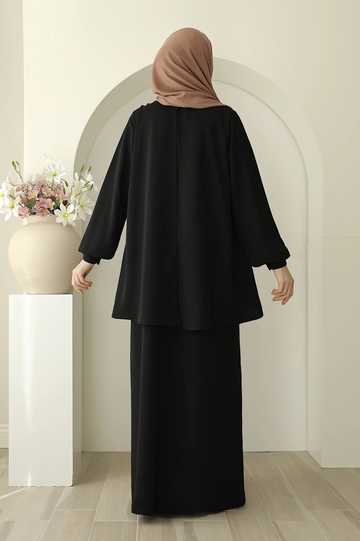 Fermuarlı Allerli Ferace