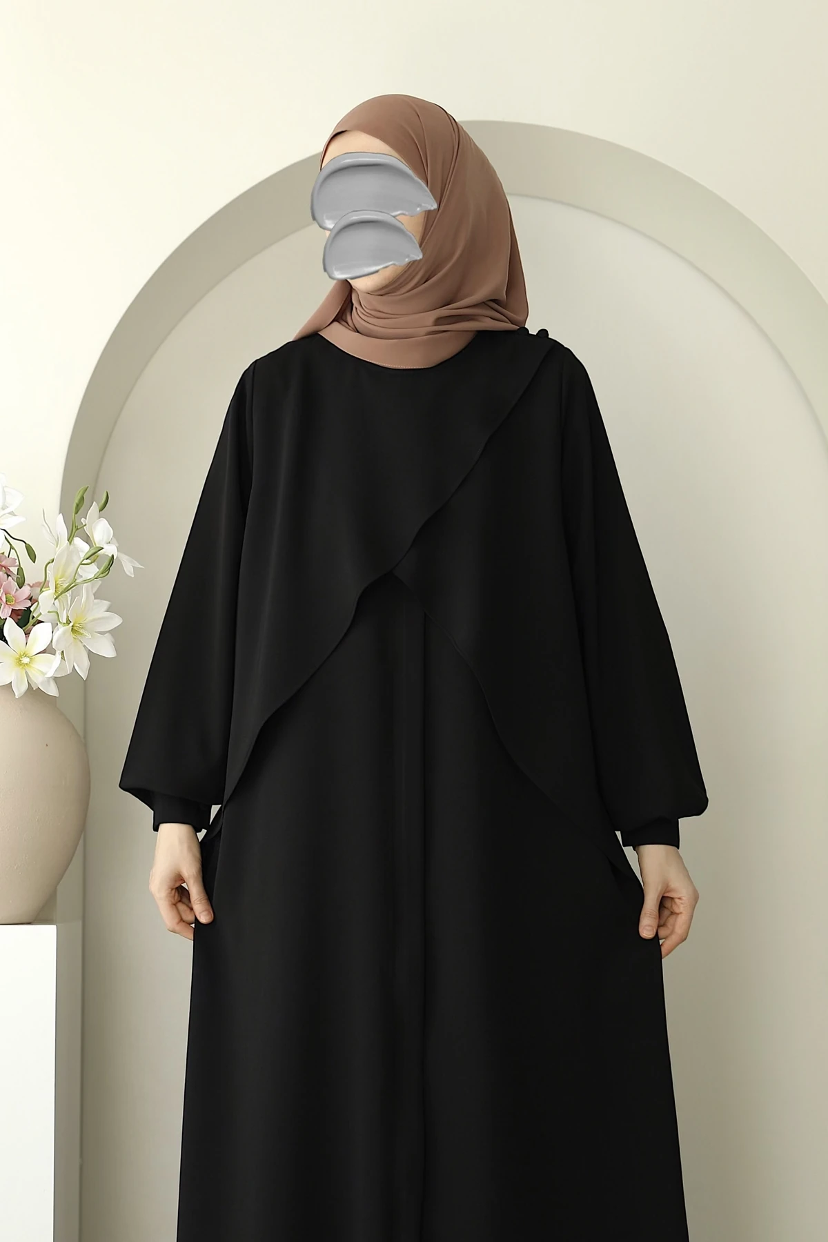 Fermuarlı Allerli Ferace