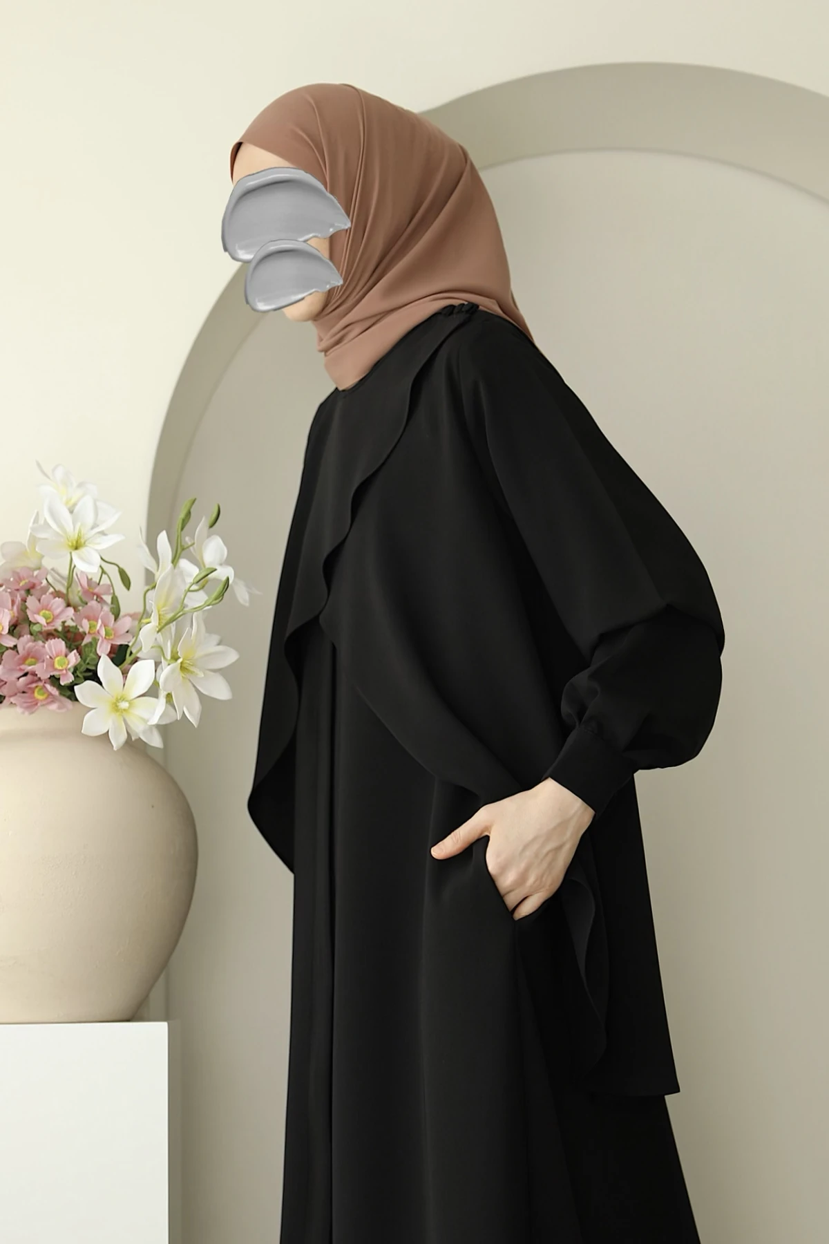 Fermuarlı Allerli Ferace