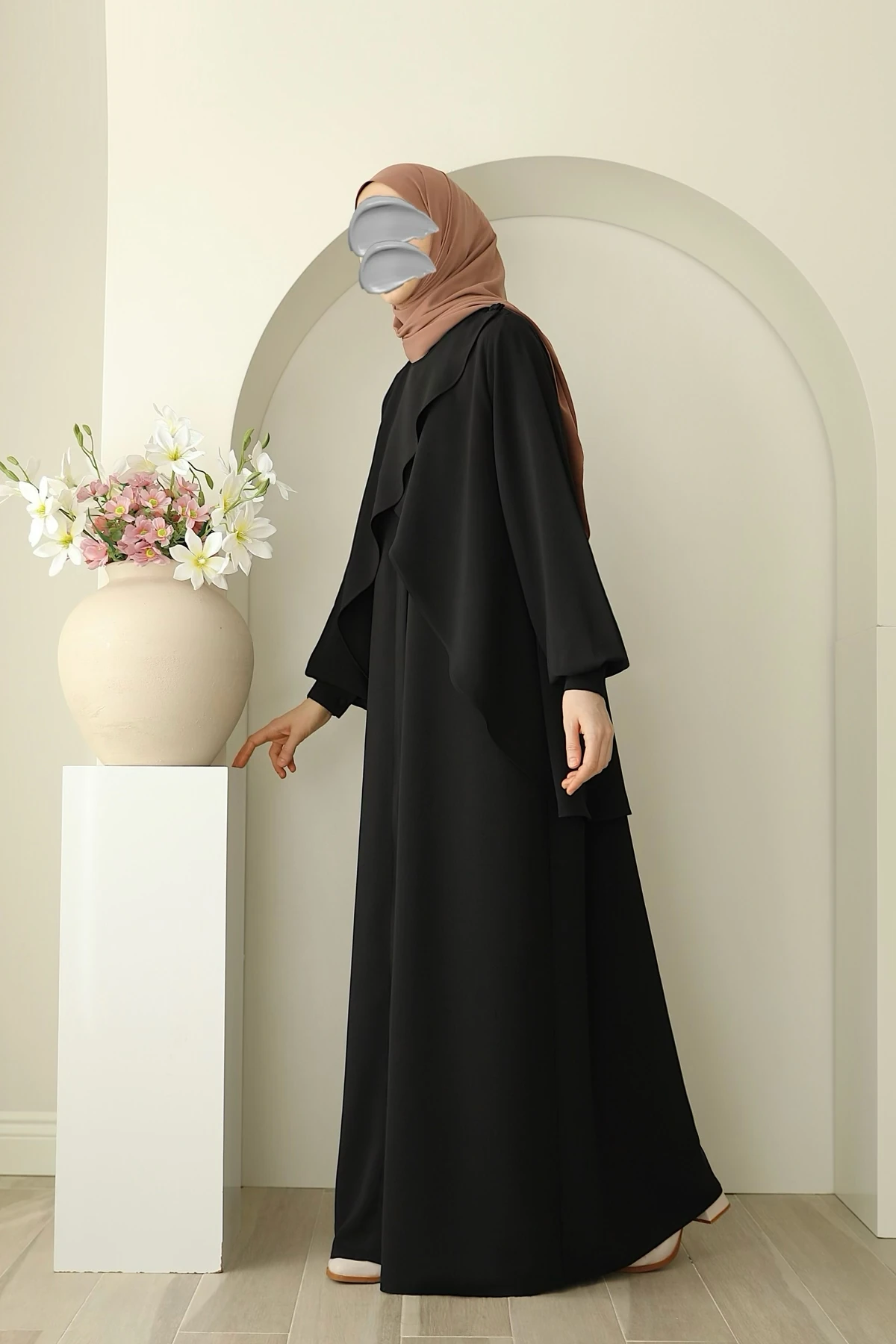 Fermuarlı Allerli Ferace