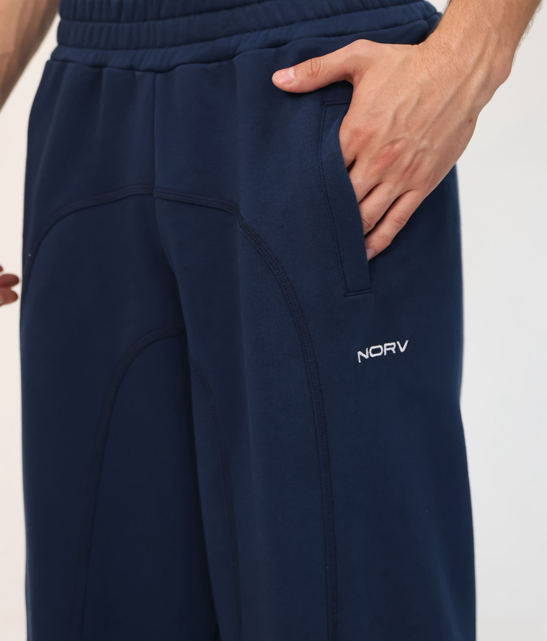 NORV İndigo Ayarlanabilir Paça Premium Oversize Eşofman Altı