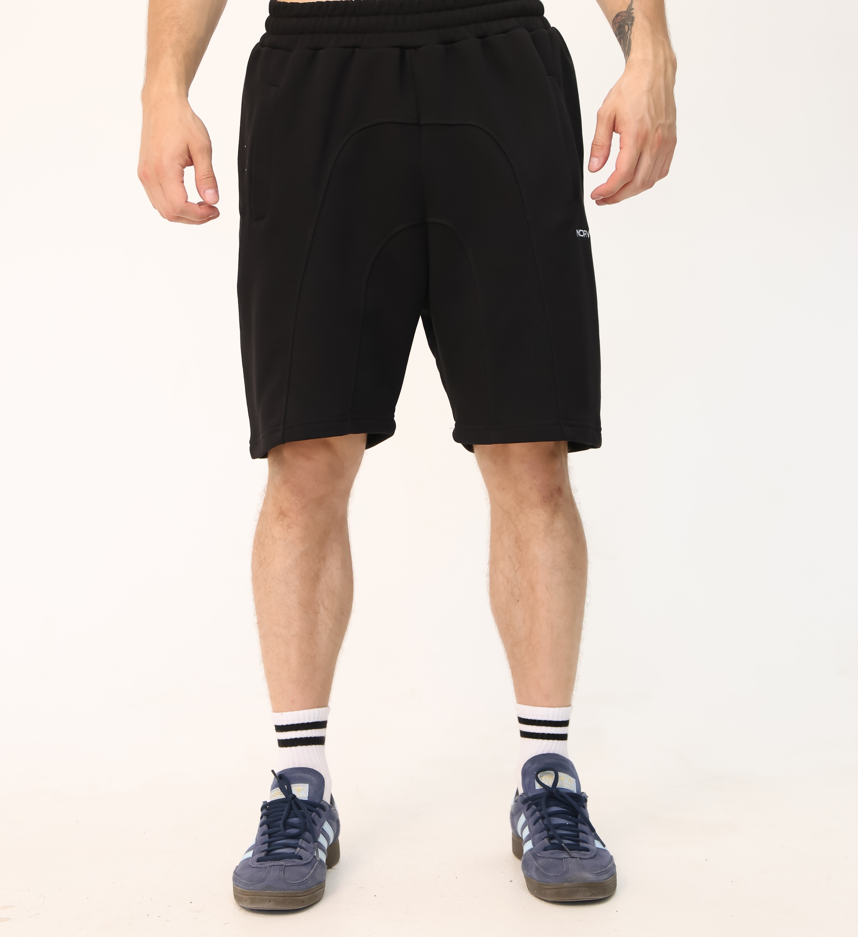 NORV Siyah Premium Oversize Şort