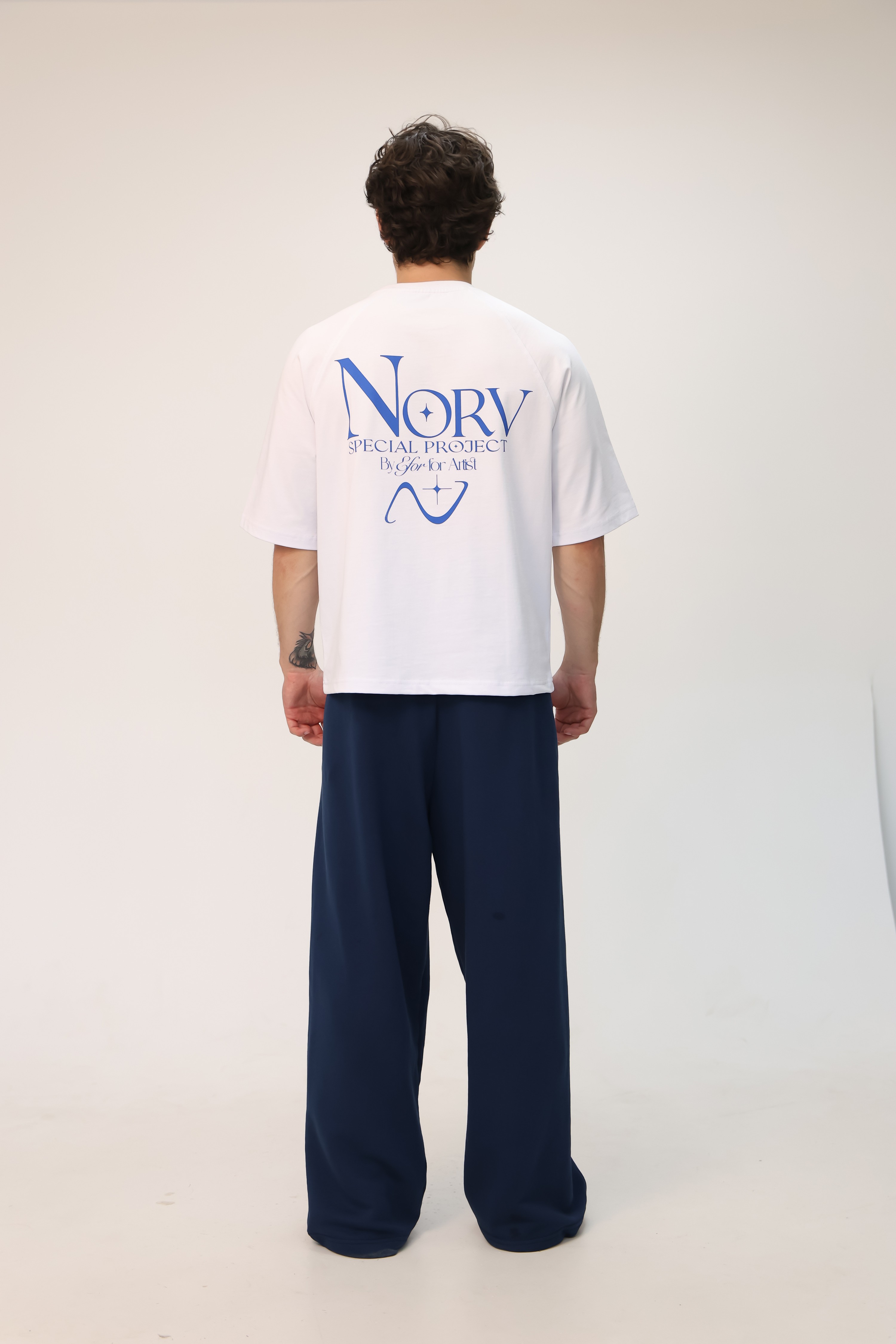 NORV İndigo Ayarlanabilir Paça Premium Oversize Eşofman Altı