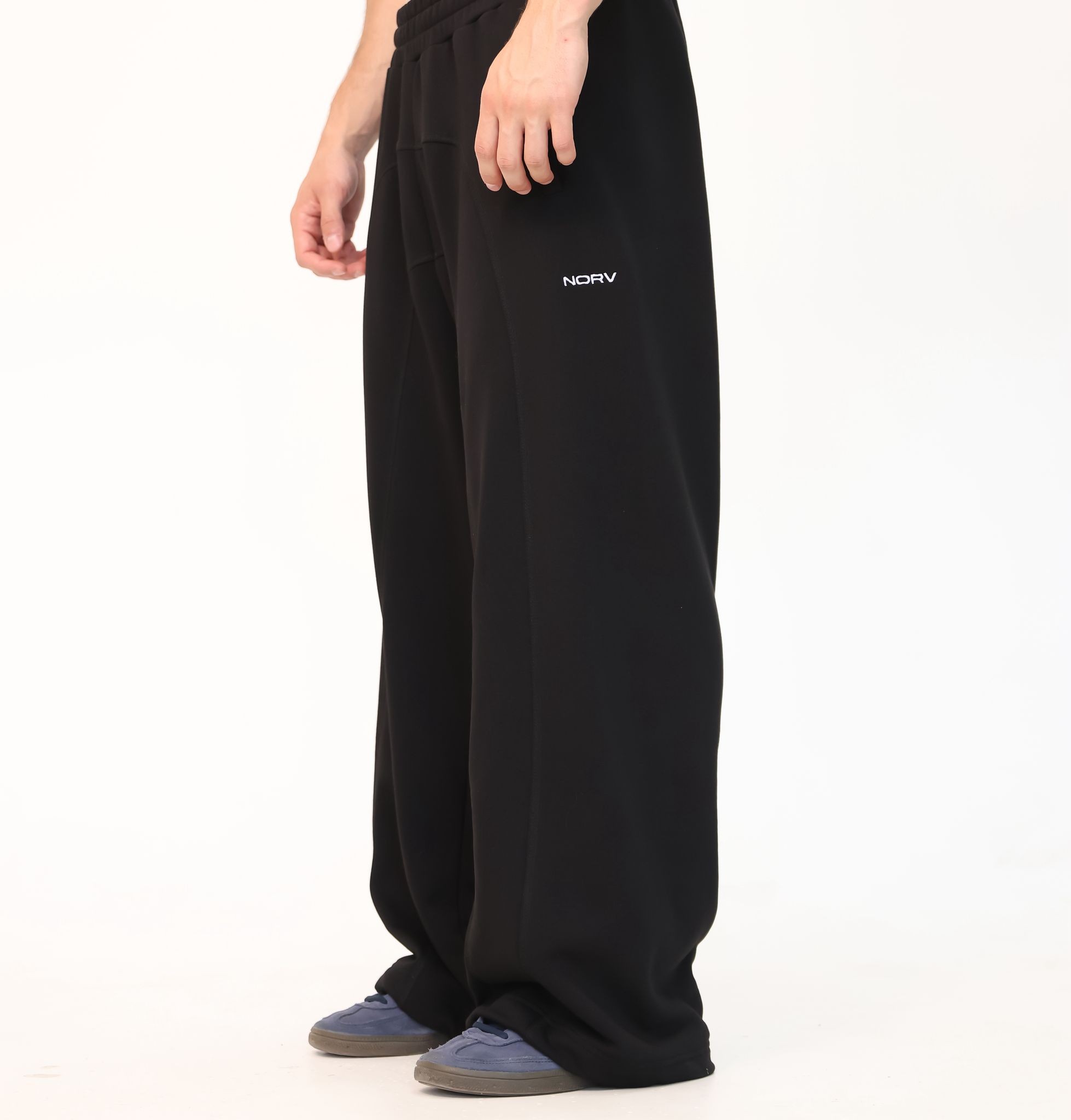 NORV Siyah Ayarlanabilir Paça Premium Oversize Eşofman Altı