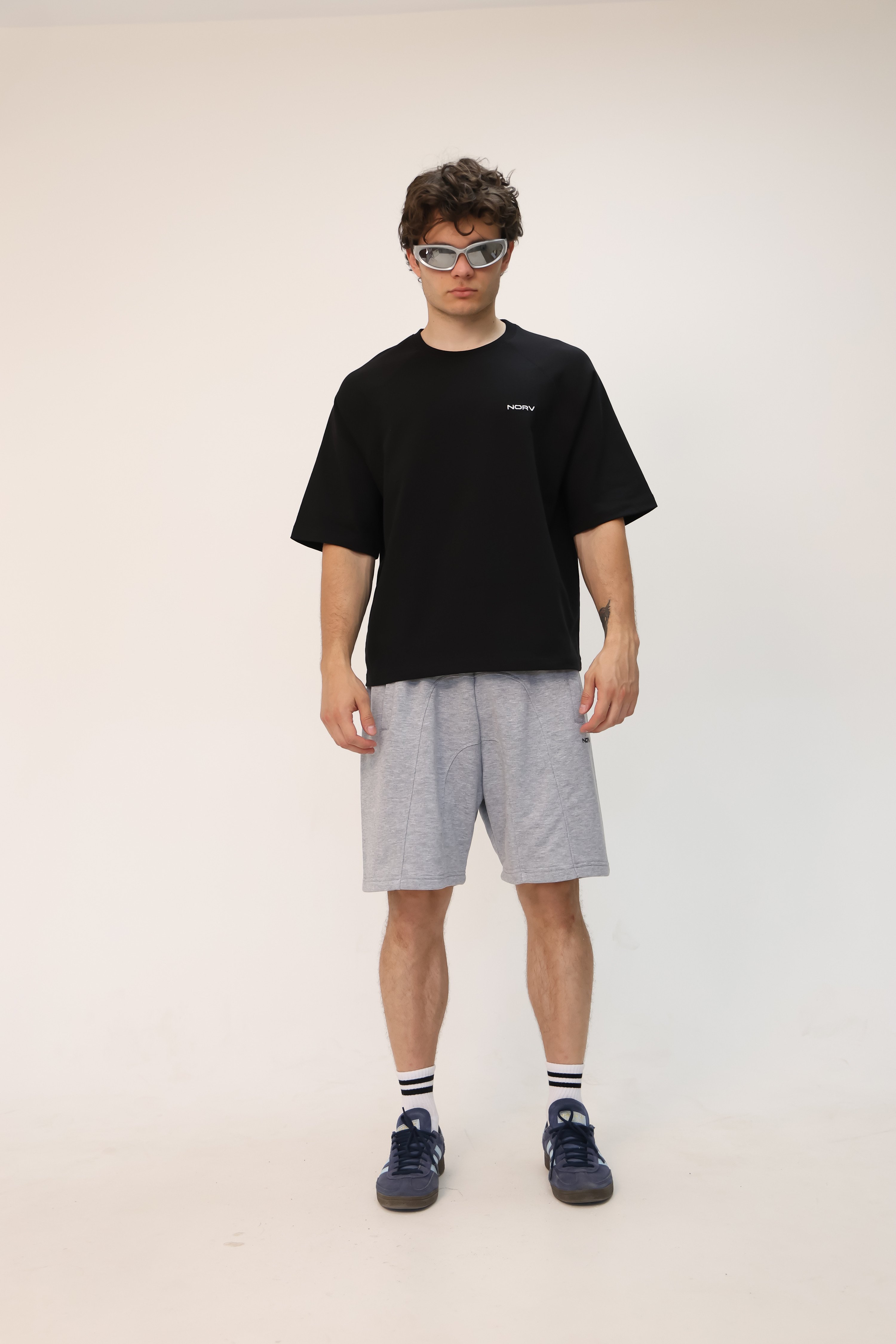 NORV gri Premium Oversize Şort