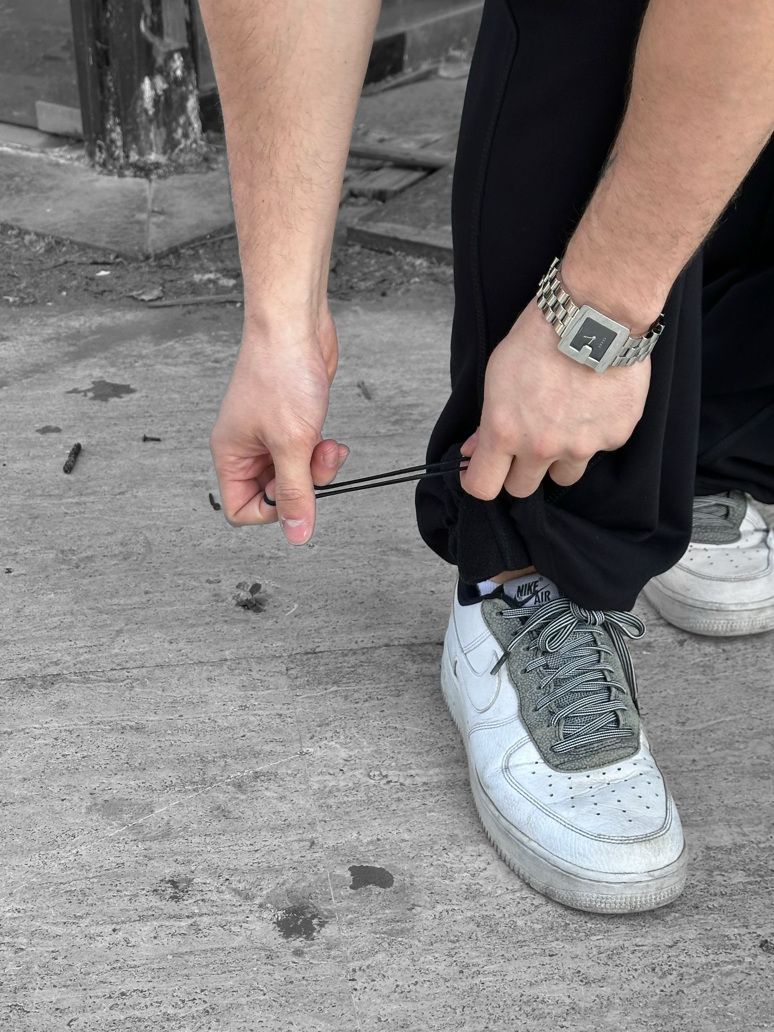 NORV Siyah Ayarlanabilir Paça Premium Oversize Eşofman Altı